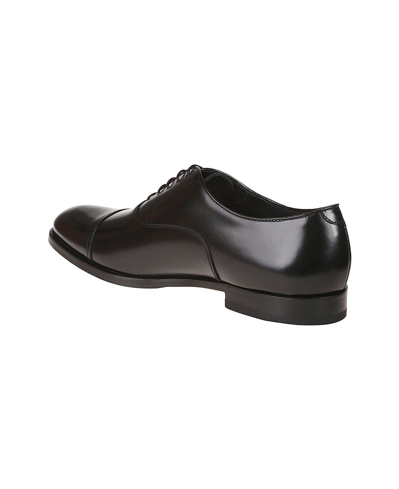 Doucal's Almond Toe Lace-up Shoes - Nero/fondo Nero