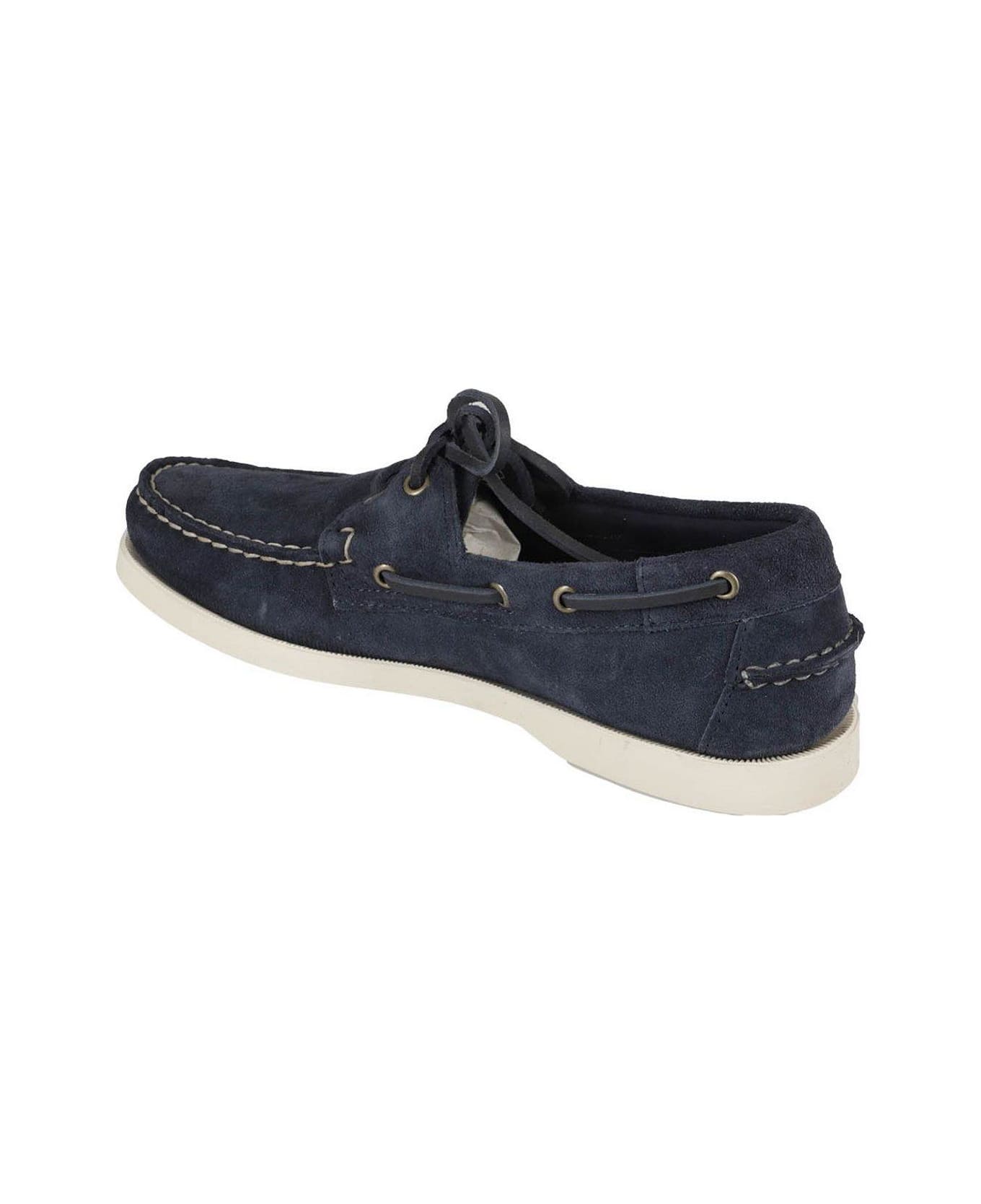 Sebago Lace-up Round Toe Boat Shoes - Blue Navy