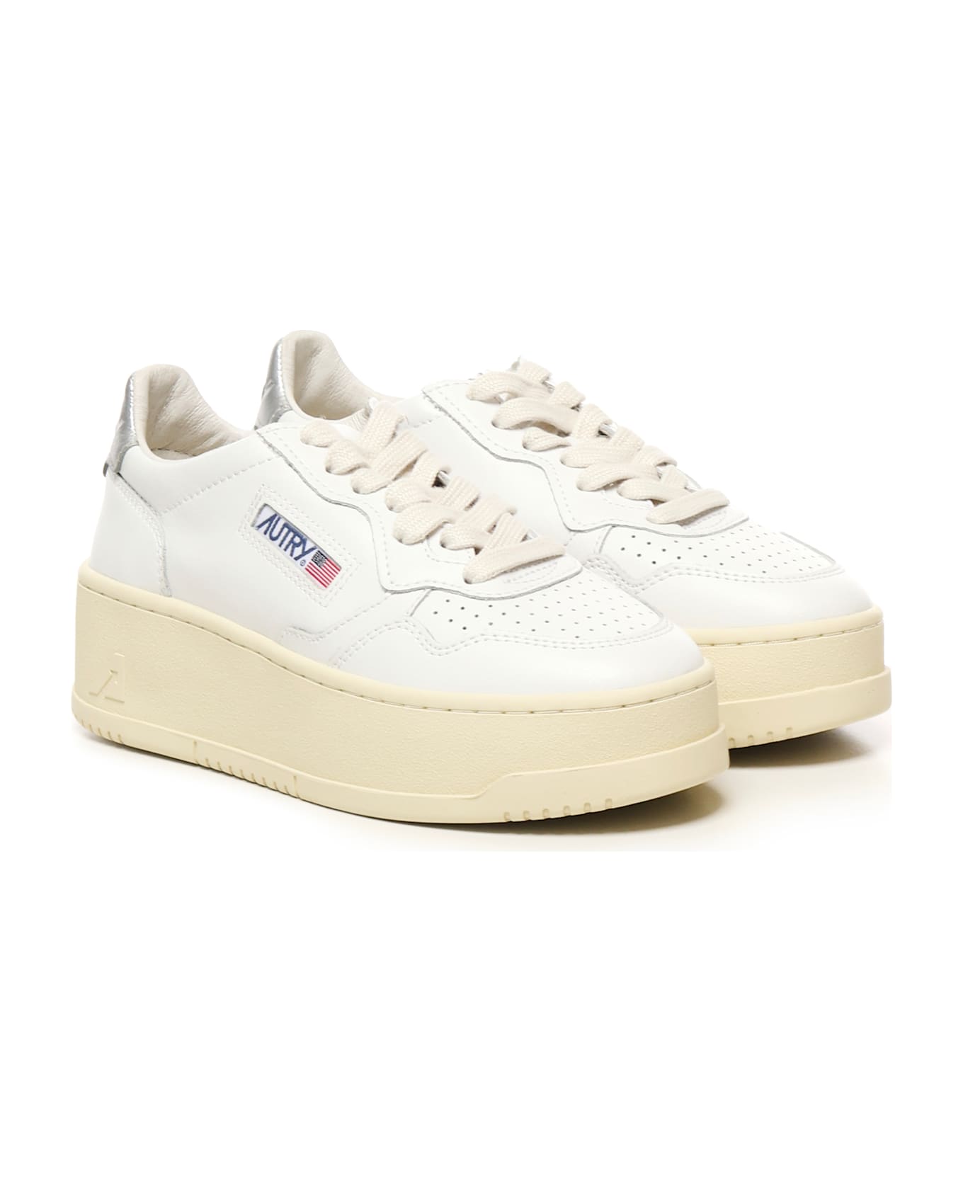 Autry Medalist Platform Sneakers - White