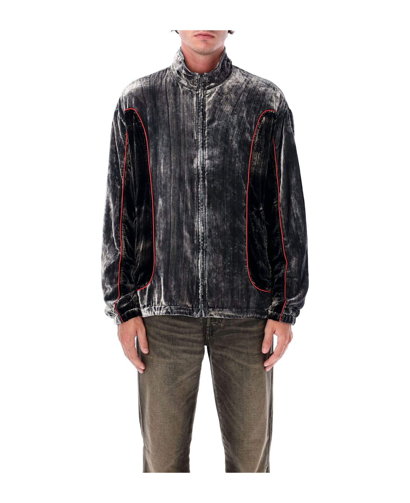 Diesel J-hay Track Jacket - BLACK/RED