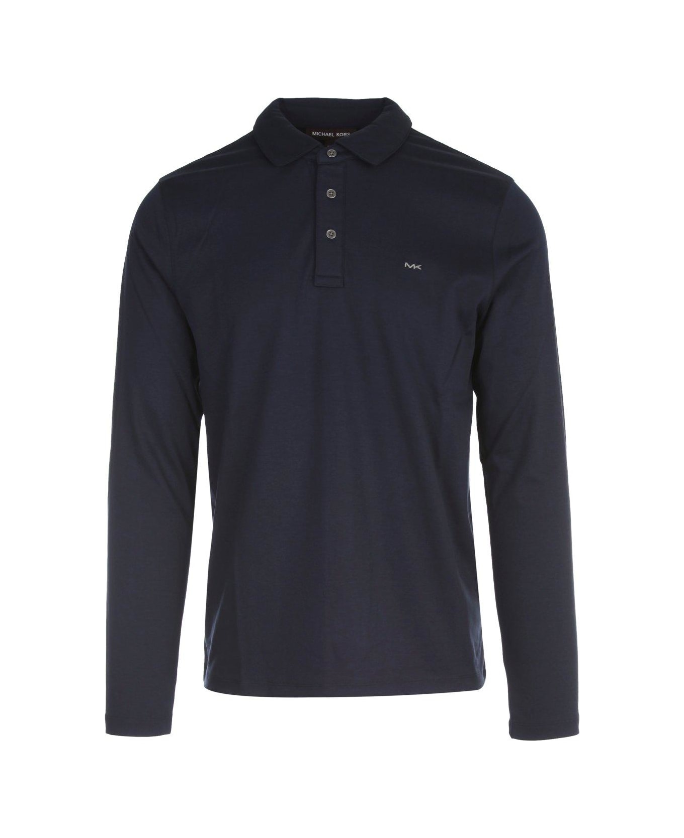 Michael Kors Long Sleeve Sleek Polo Shirt - Midnight