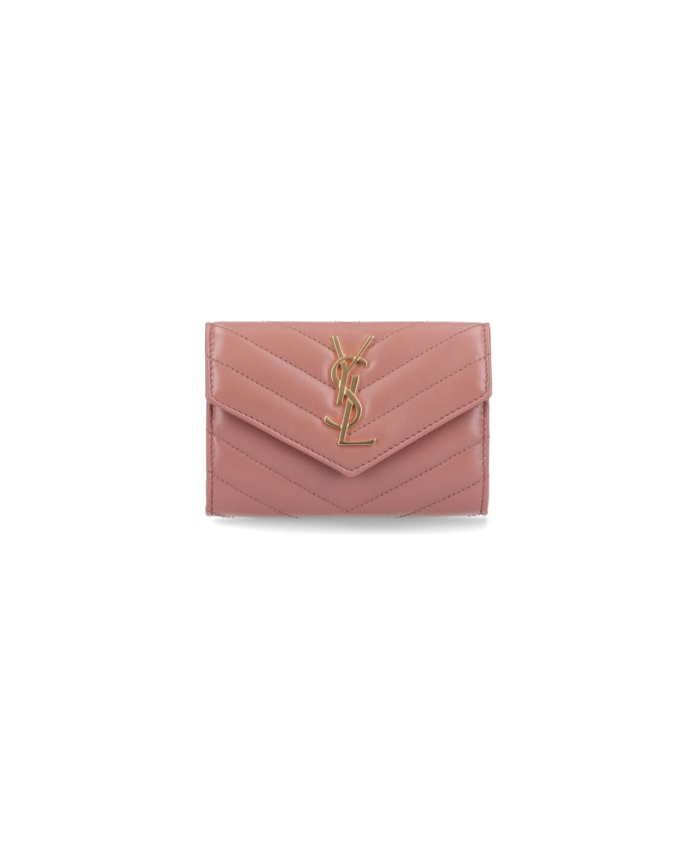 Saint Laurent "cassandre" Wallet - Pink