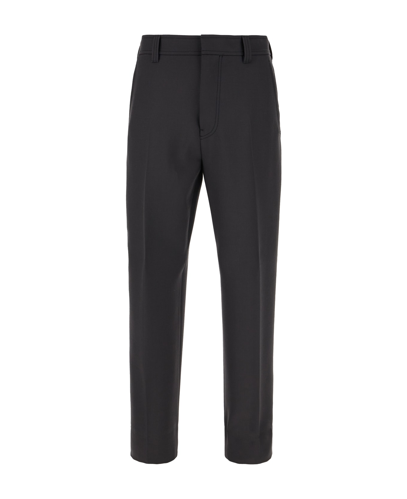 Zegna Charcoal Wool Pants - Grigio