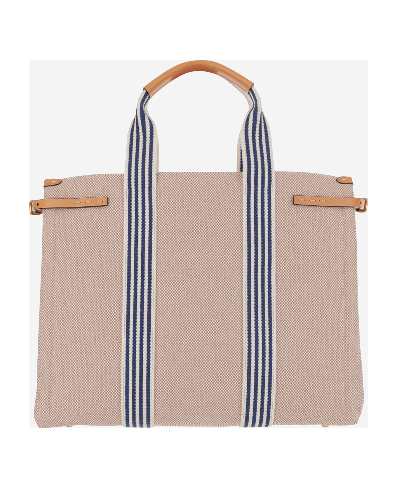 Valentino Garavani Cotton Tote Bag - Naturale/tobacco/bianco/blue/natural Cam