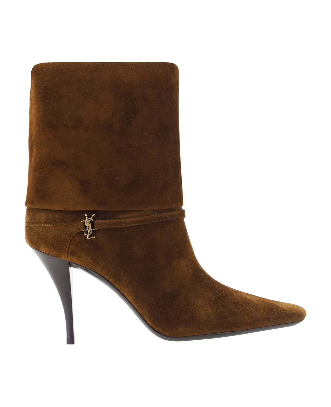 Saint Laurent Vicky Ankle Boots - Land