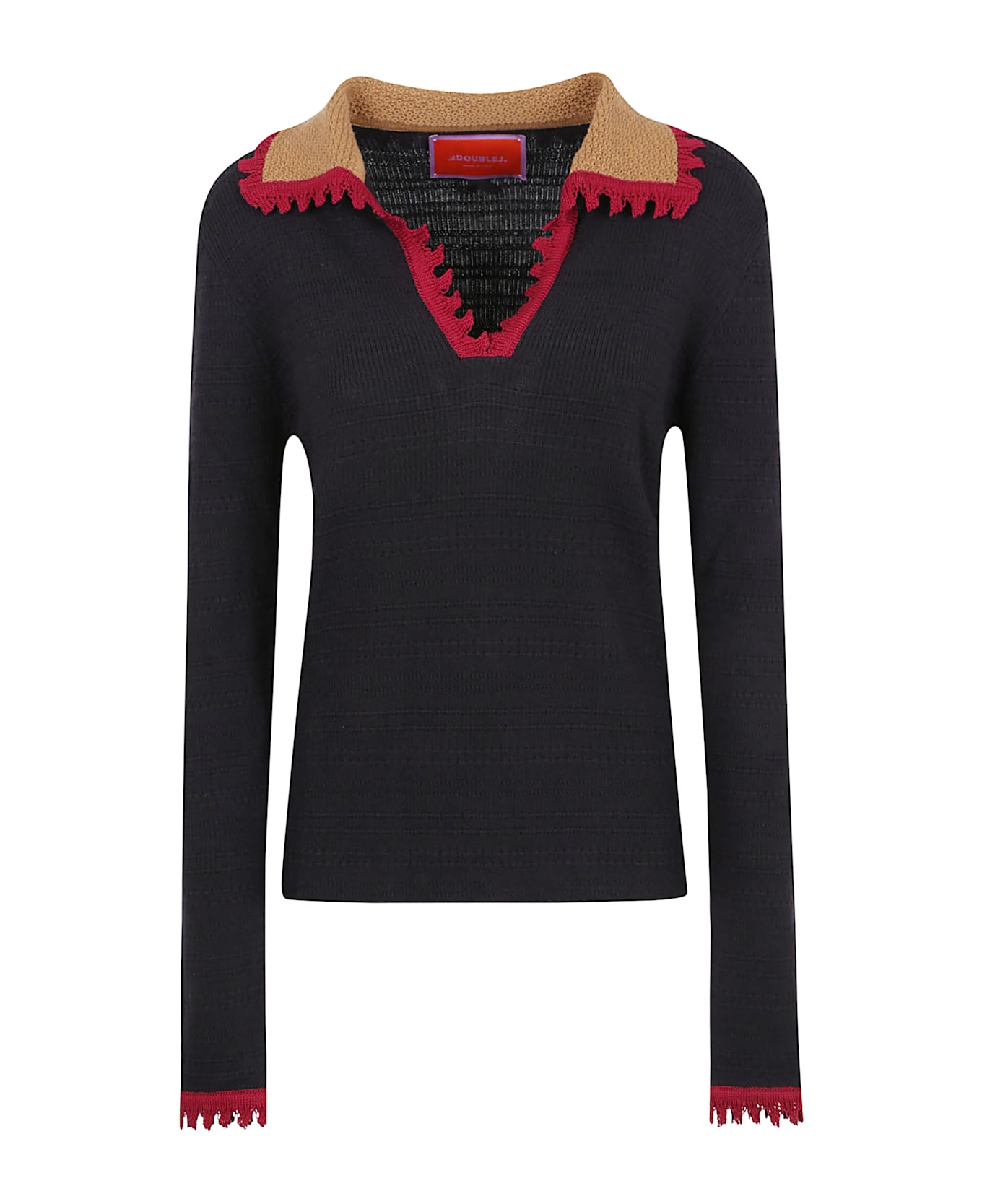 La DoubleJ Picket Polo Jumper - Solid
