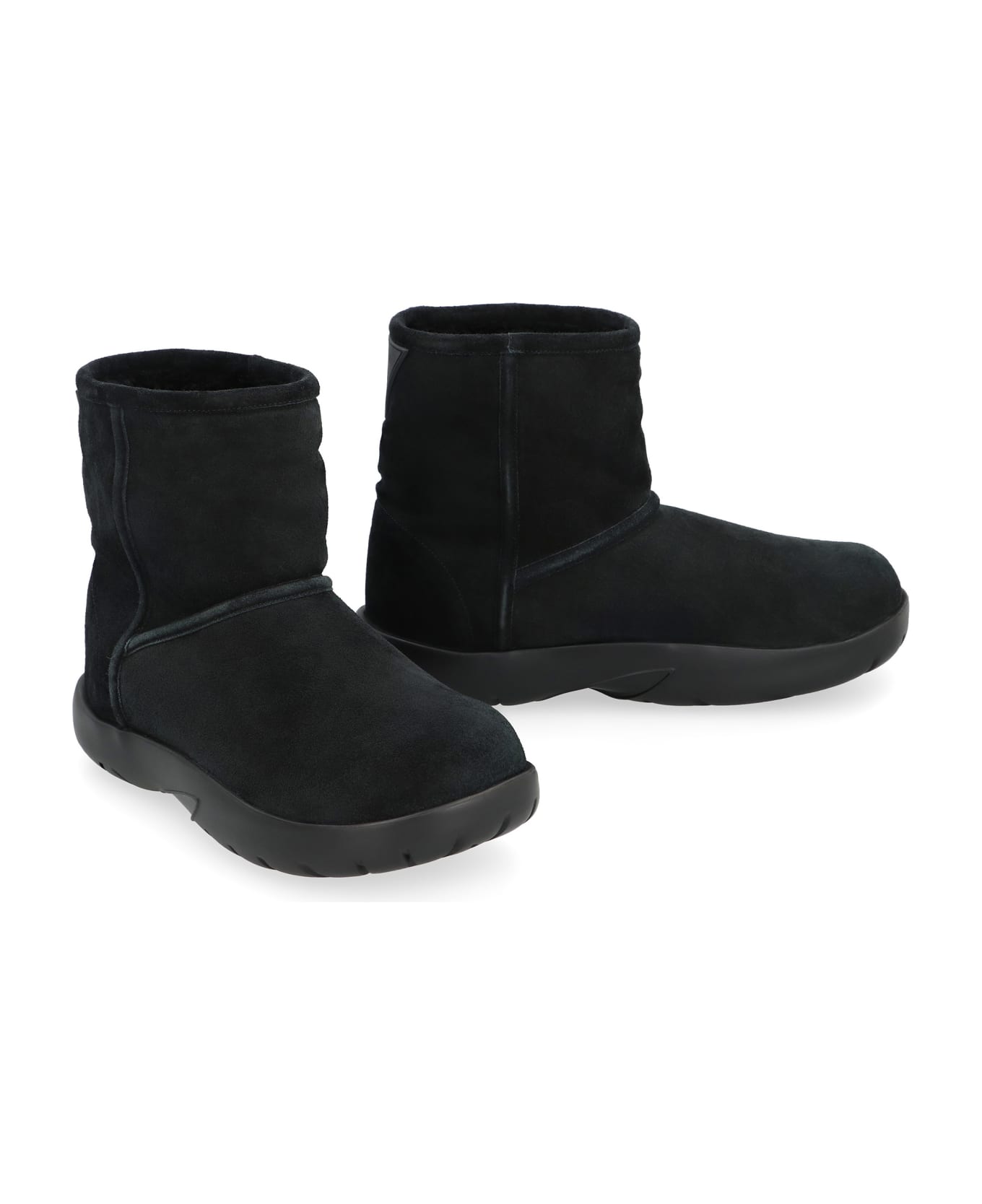 Bottega Veneta Snap Suede Ankle Boots - Black