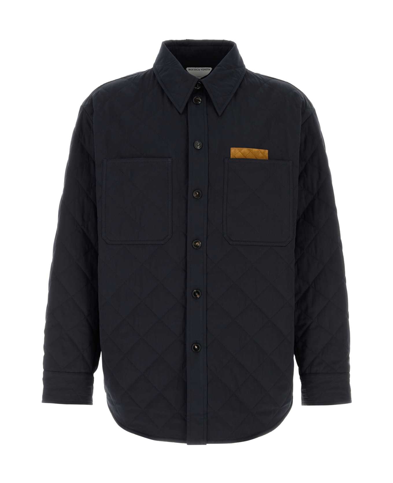 Bottega Veneta Midnight Blue Cotton Blend Jacket - MIDNIGHTBLUE