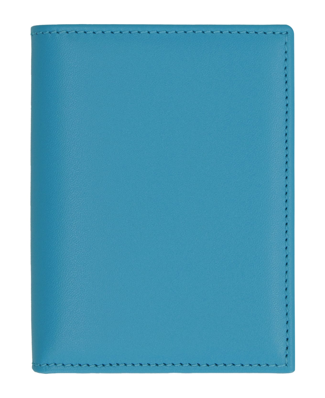 Comme des Garçons Wallet Leather Card Holder - Light Blue