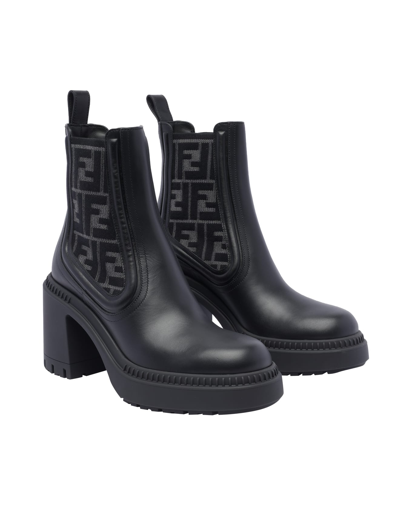 Fendi Domino Pump Booties - Black