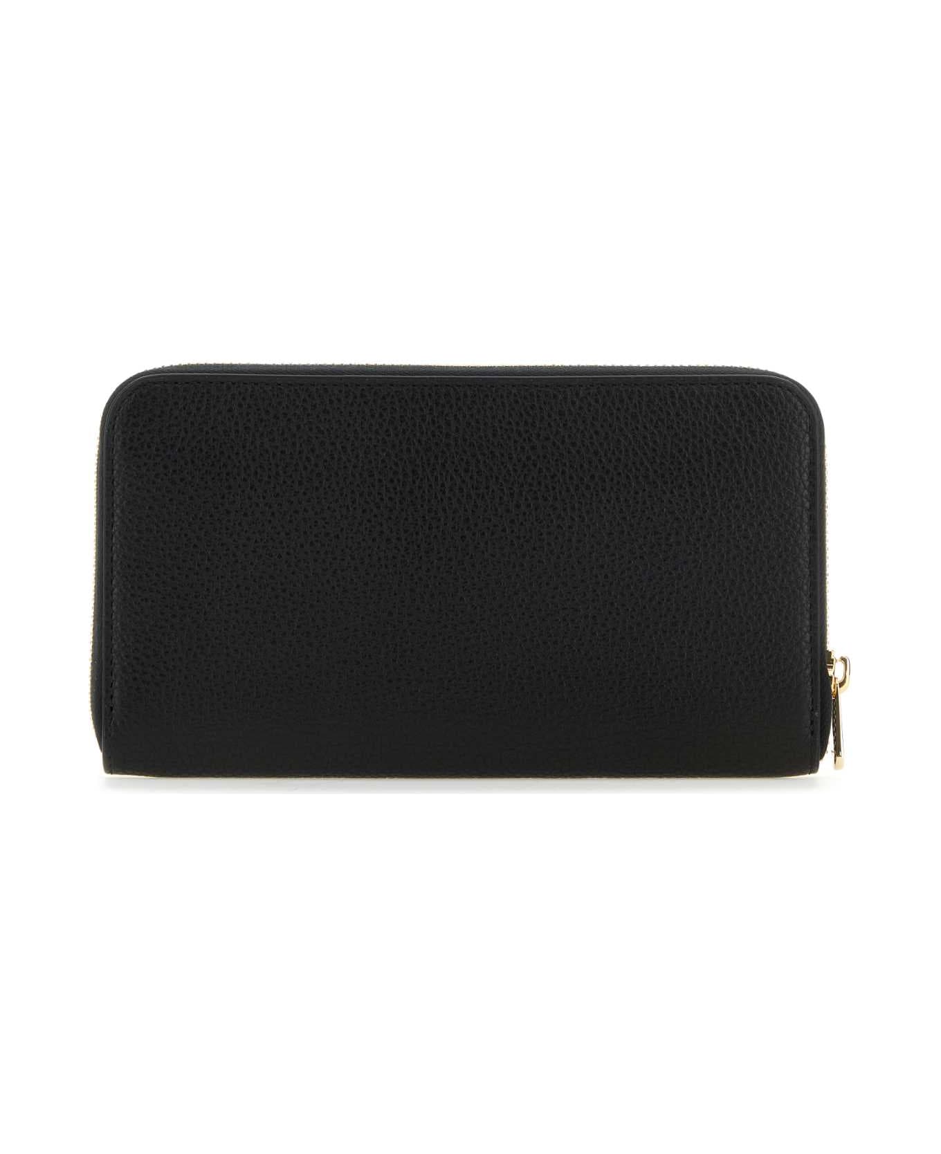 Ferragamo Black Leather Wallet - NERO