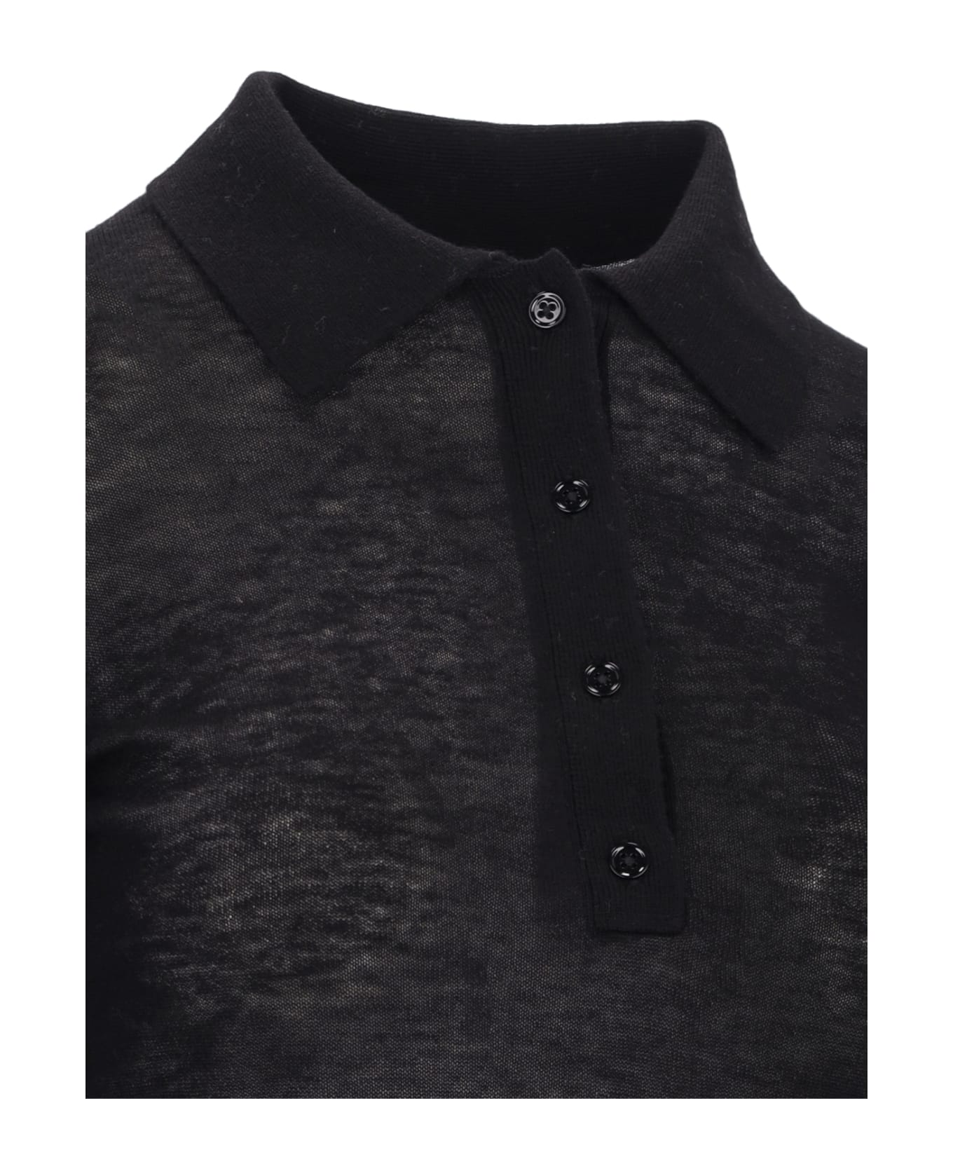 Filippa K Knitted Polo Shirt - Black  