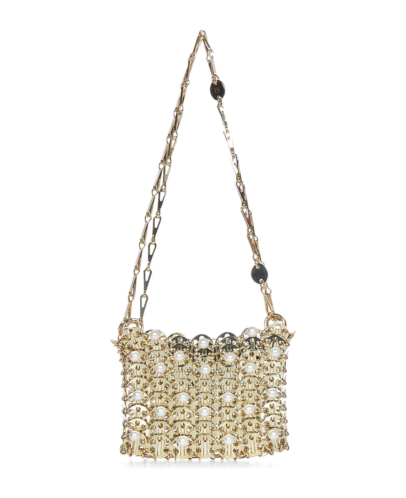 Paco Rabanne Gold And Pearls 1969 Nano Bag - Gold