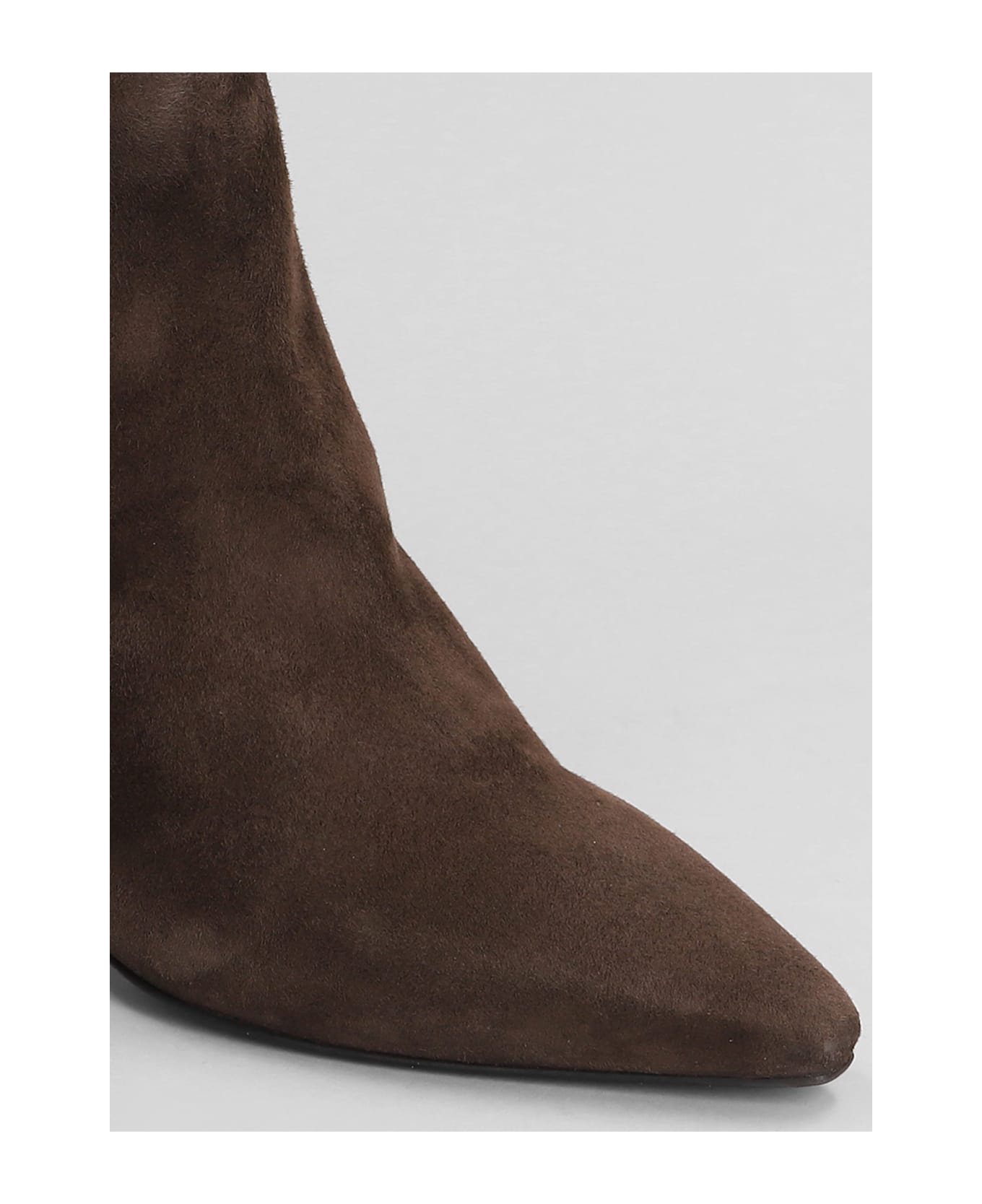 Julie Dee Texan Ankle Boots In Dark Brown Suede - dark brown ブーツ