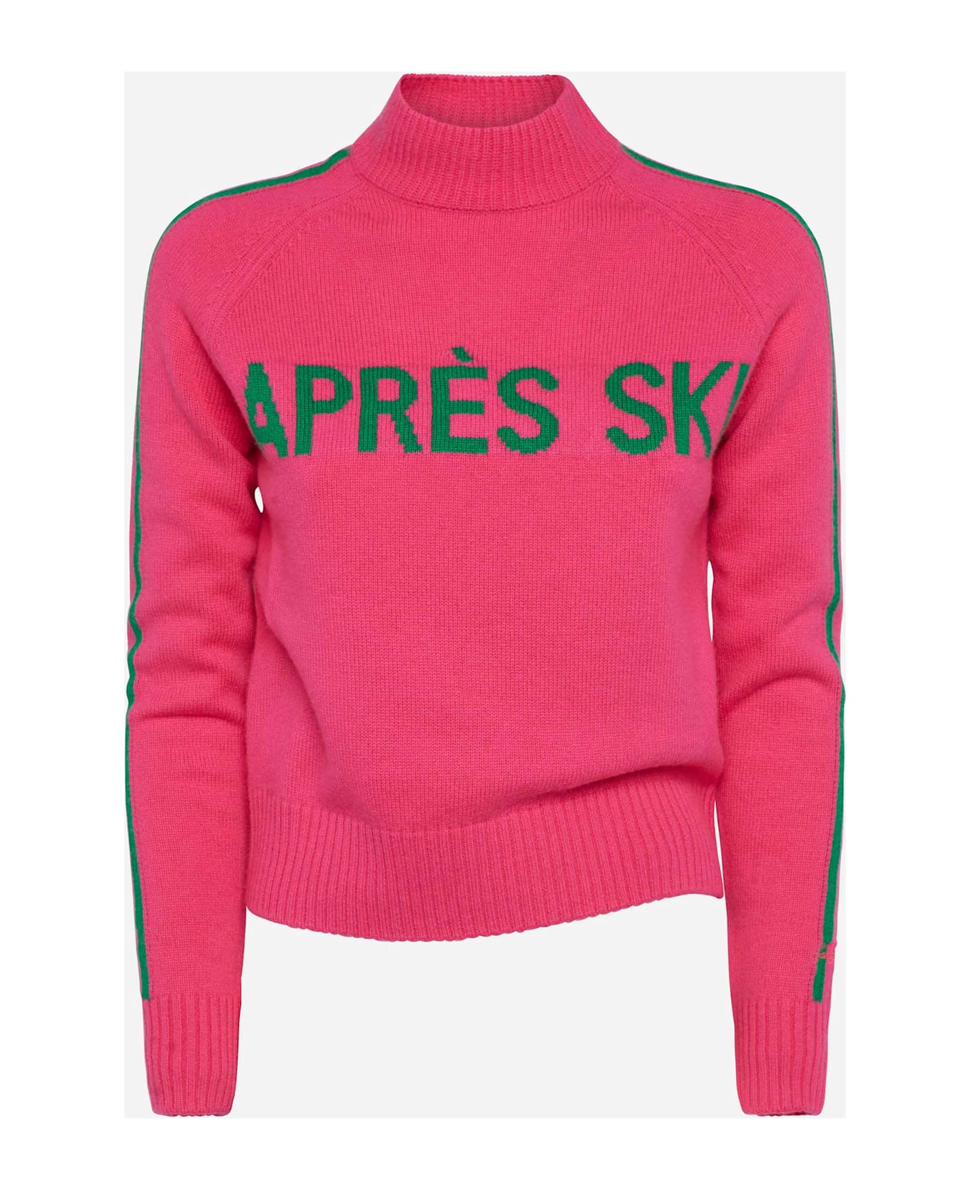 MC2 Saint Barth Woman Half-turtleneck Sweater With Apres Ski Embroidery - PINK