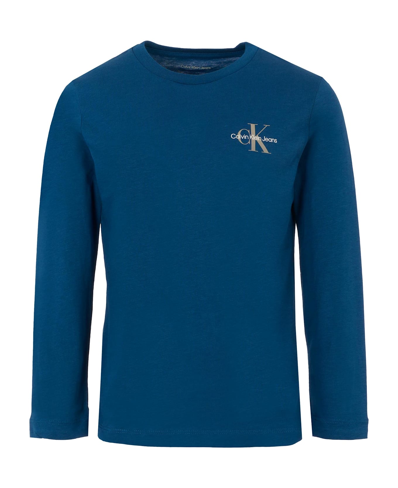 Calvin Klein Blue T-shirt For Boy With Logo - Blue