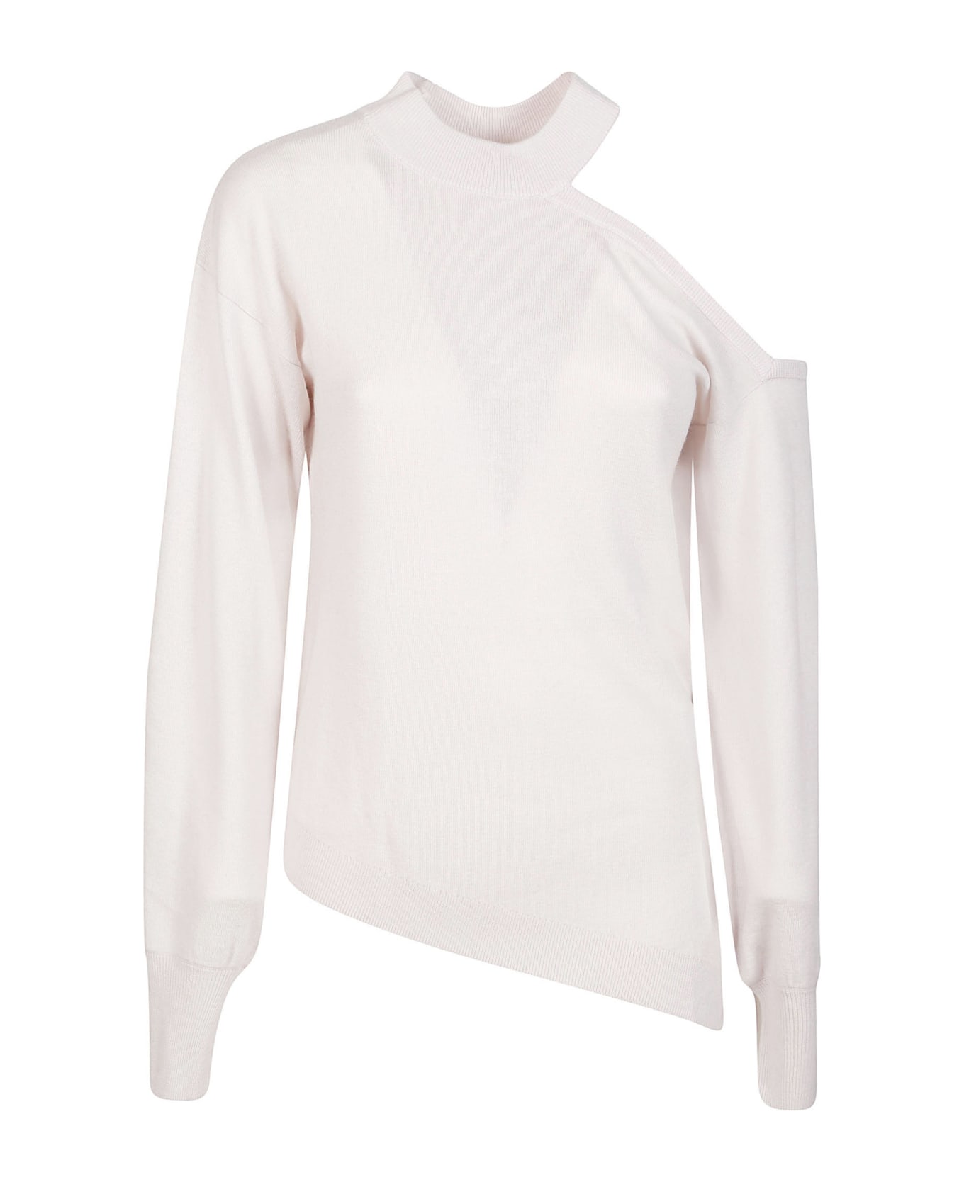 IRO Heleni Asymmetrical Cut-out Sweater - Cloudy White