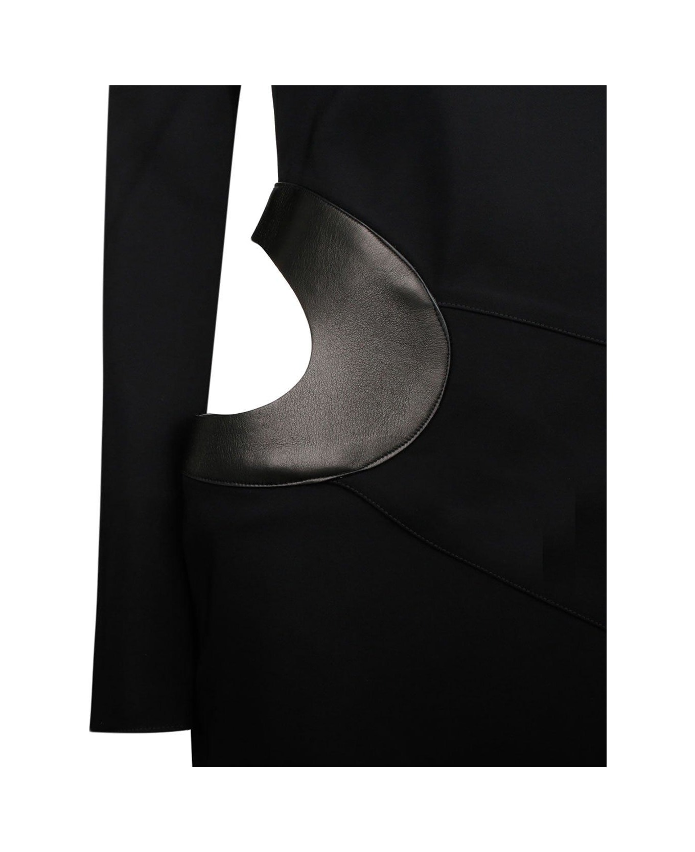 Tom Ford Cut-out Detailed Crewneck Mini Dress - BLACK