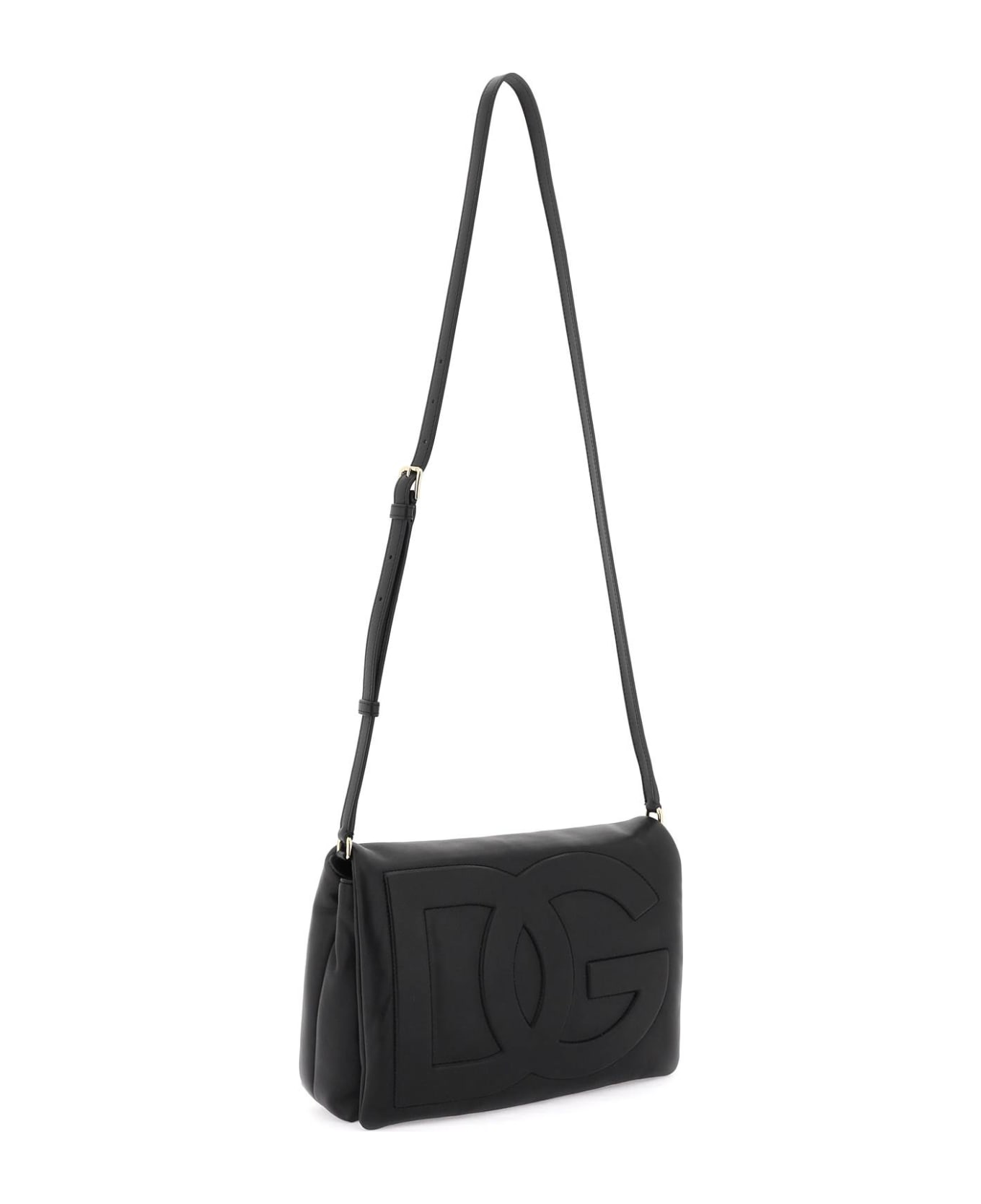 Dolce & Gabbana Dg Logo Leather Crossbody Bag - Nero