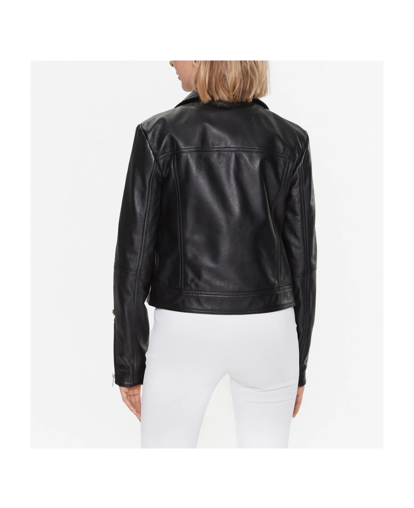 Just Cavalli Leather Jacket - Black レザージャケット