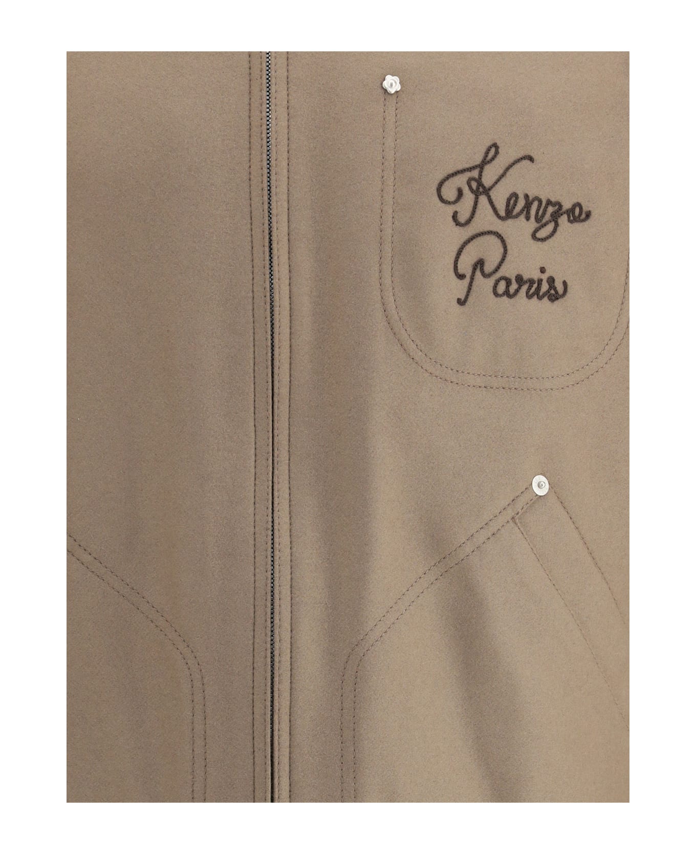 Kenzo Wool And Leather College Jacket