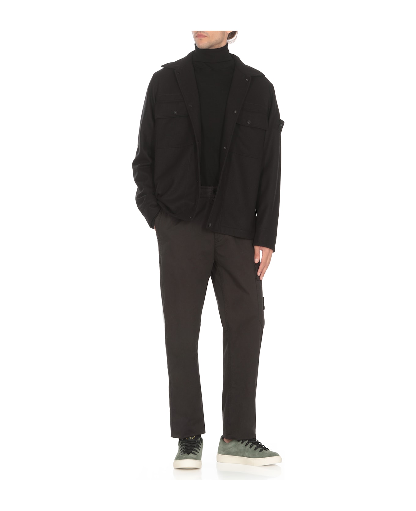 Stone Island Ghost Overshirt - Black