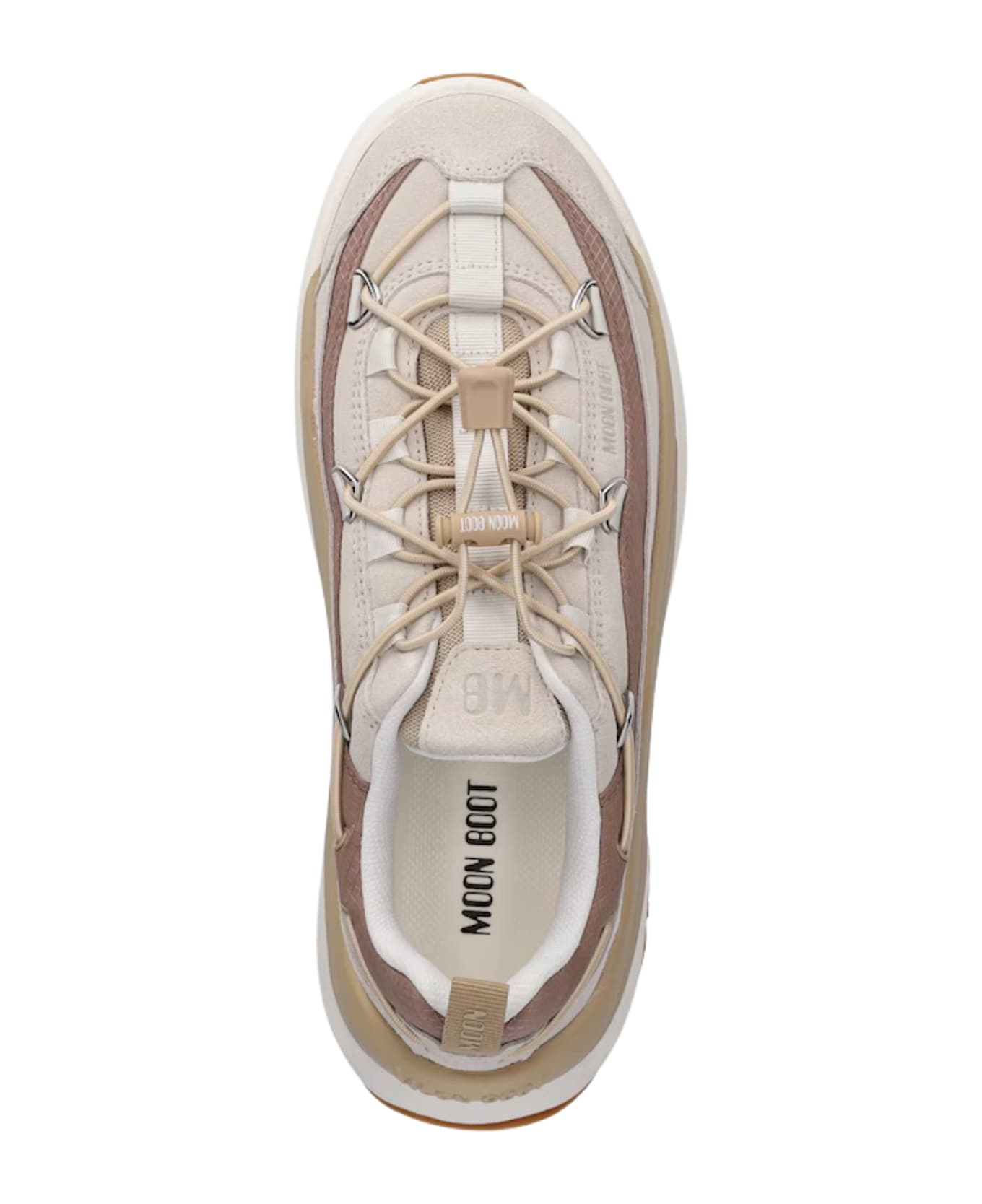 Moon Boot Moon247 Sneaker With Logo - Beige