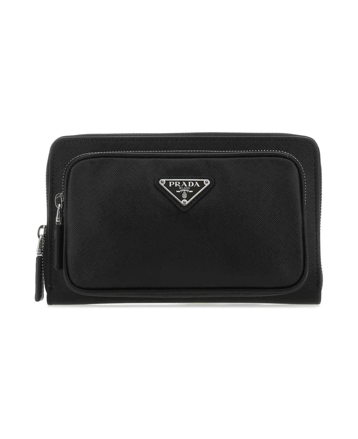 Prada Black Leather Crossbody Bag - F0002