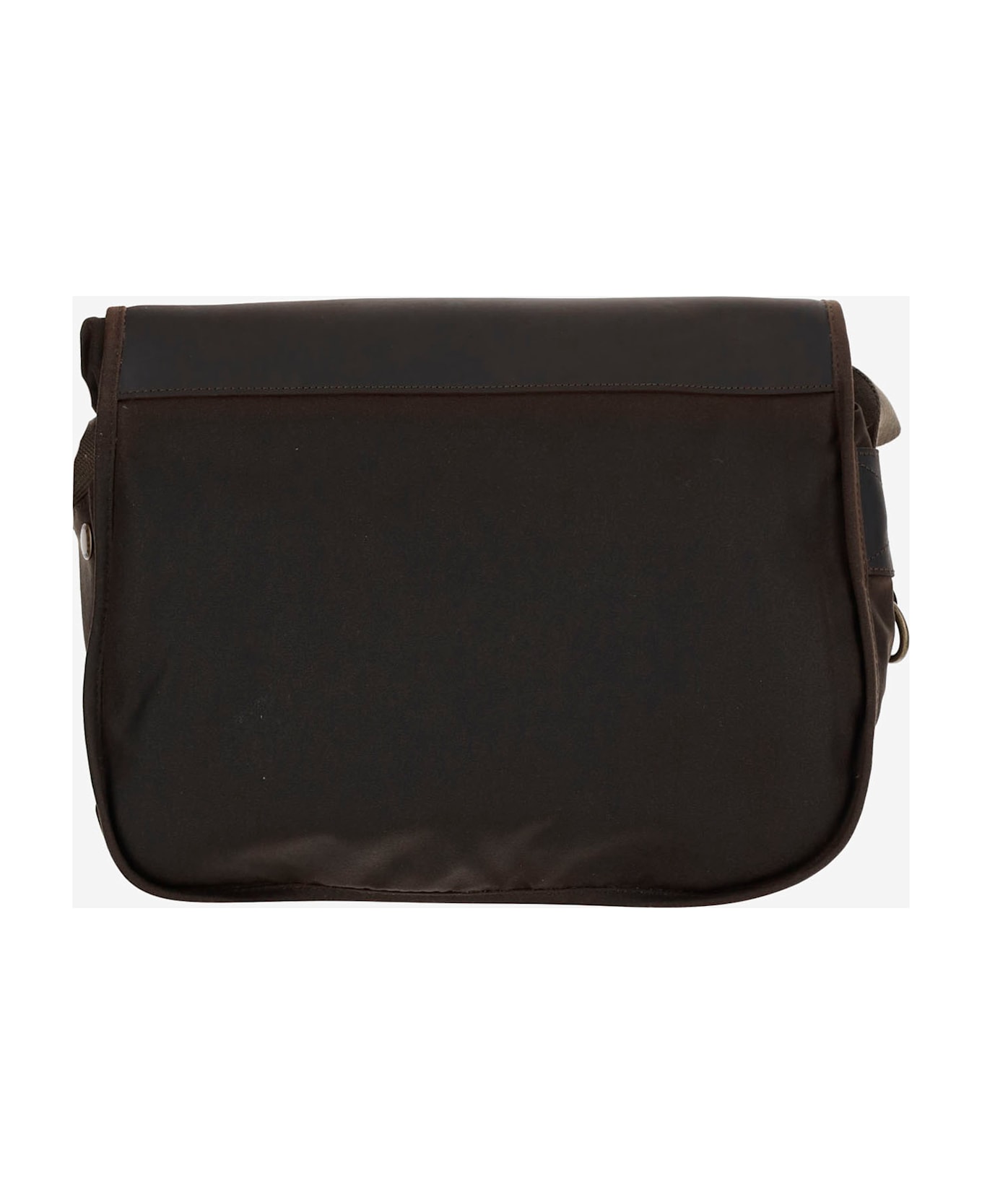 Barbour Tarras Leather And Waxed Cotton Bag - Green