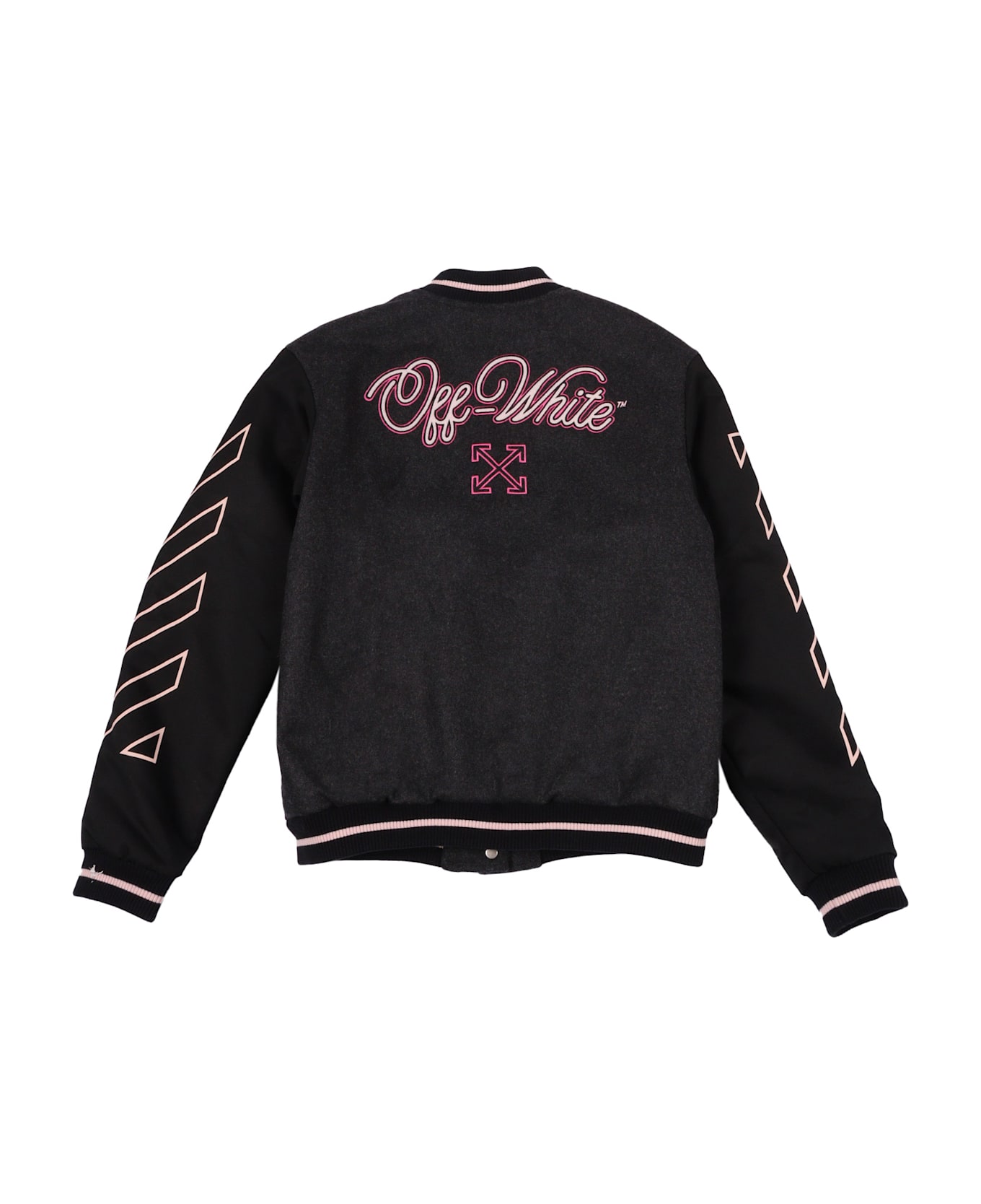 Off-White Ow Patch Varsity Dark Grey - Fuchsia - GREY