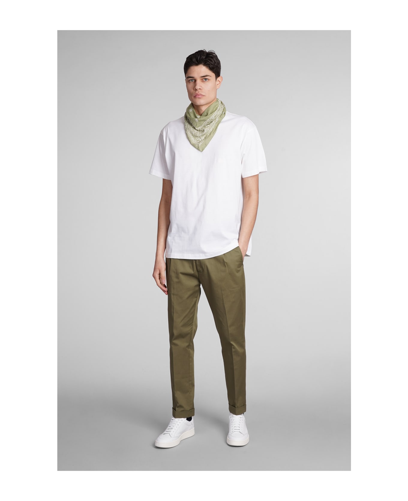 Low Brand Riviera Pants In Green Cotton - green