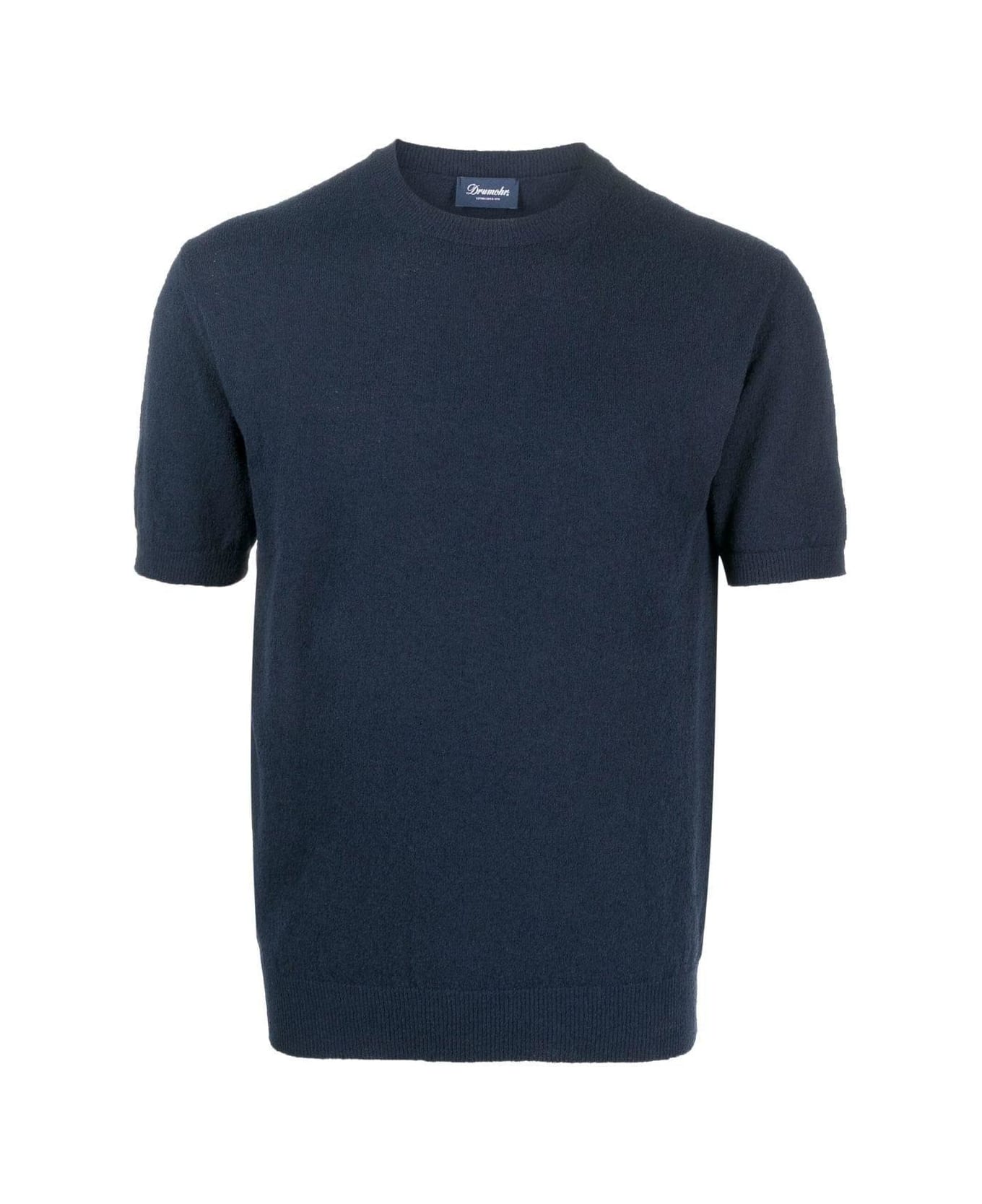 Drumohr Crew Neck T-shirt - Blue