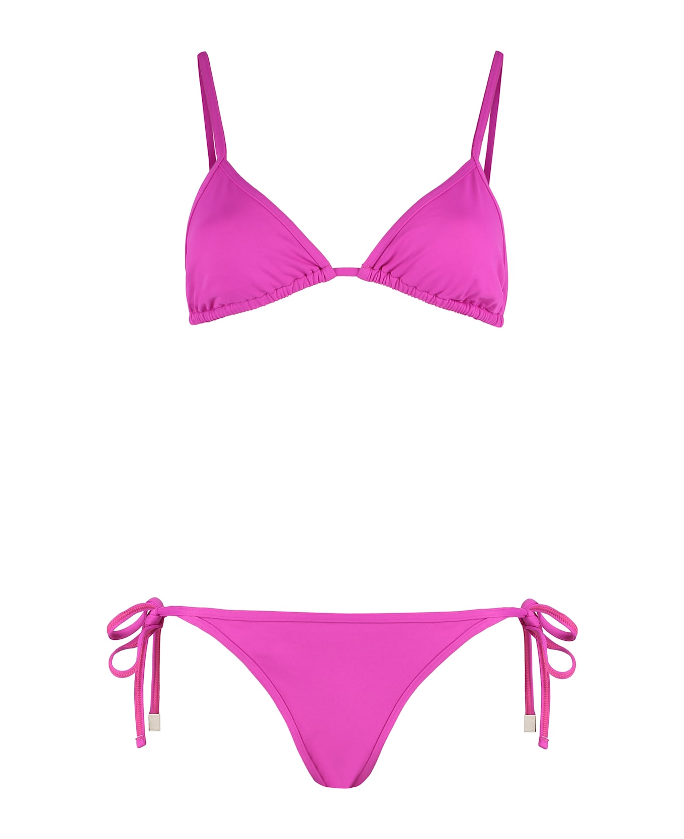 The Attico Triangle Bra Bikini - Fuchsia