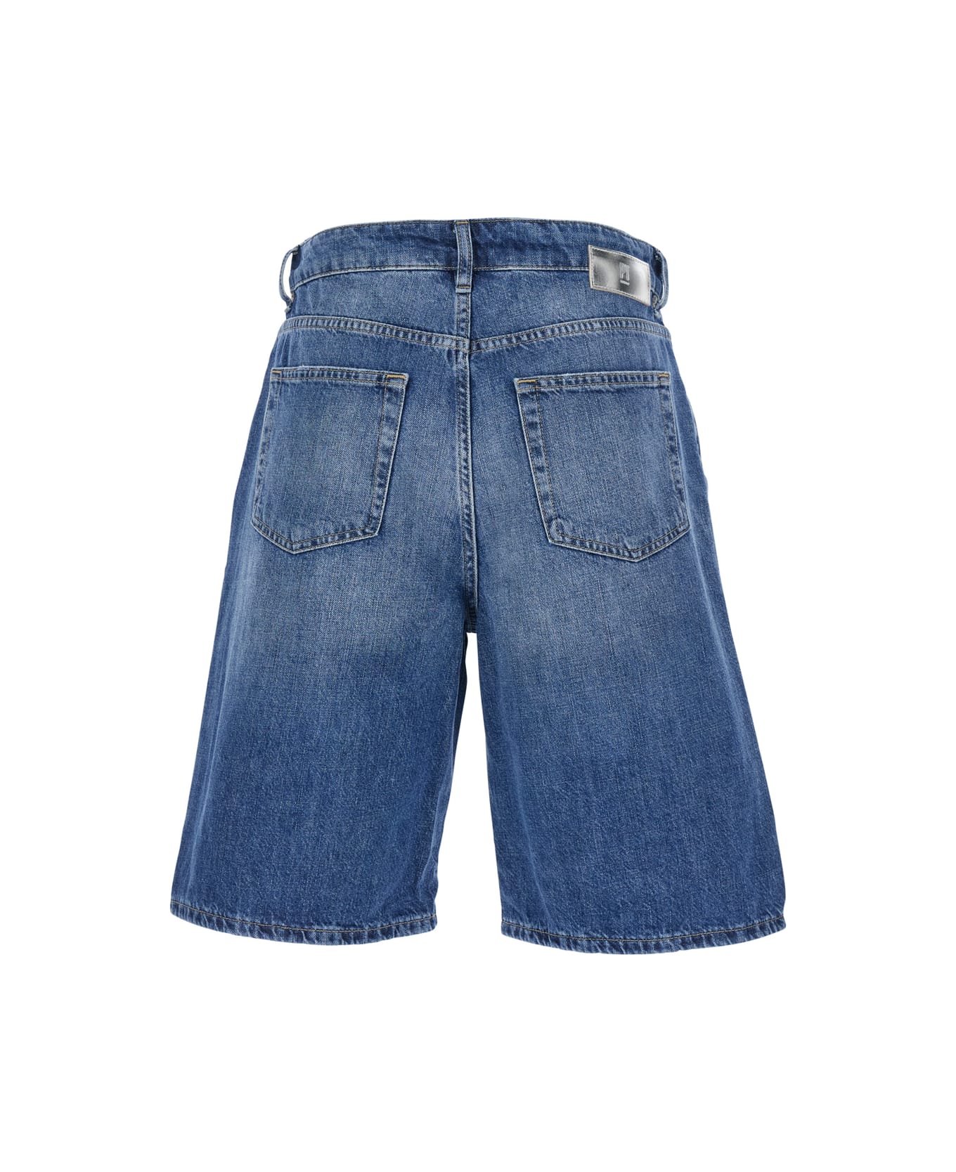 PT Torino 
gianna
 Blue Bermuda Pants With Logo Patch On The Rear In Denim Woman - Blu