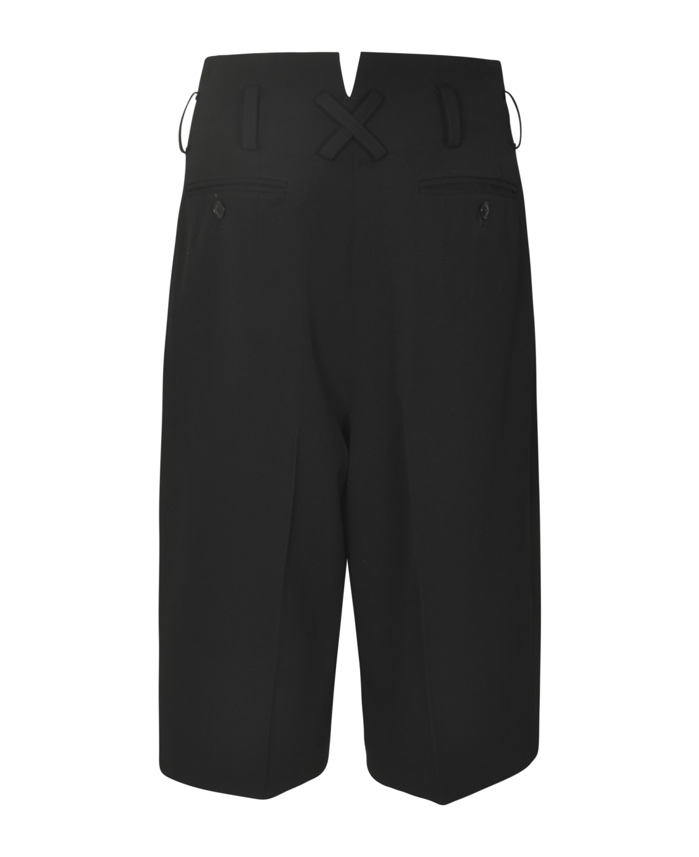 Yohji Yamamoto Plain Trouser Shorts - Black