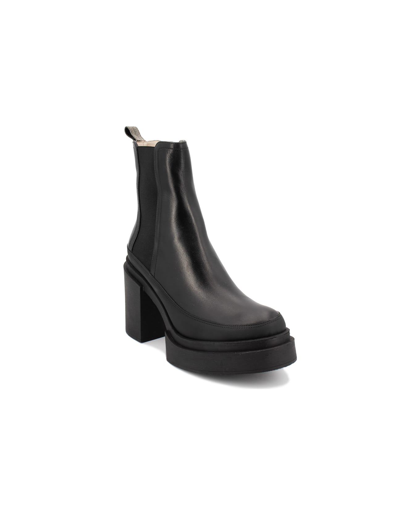 Fabiana Filippi Leather Ankle Boots - NERO