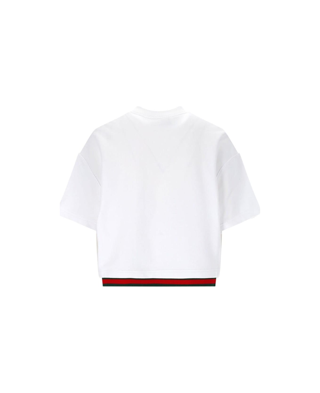 Gucci Cotton Cropped T-shirt - White/mix