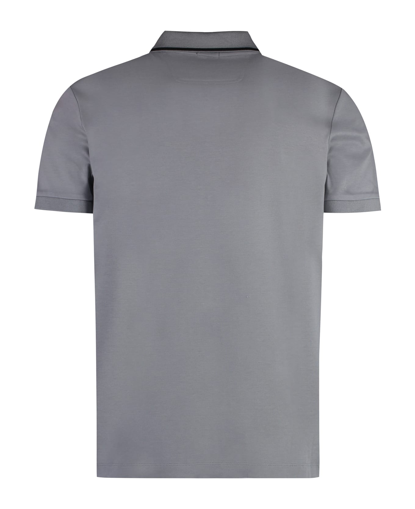 Hugo Boss Short Sleeve Cotton Polo Shirt - MEDIUM GREY