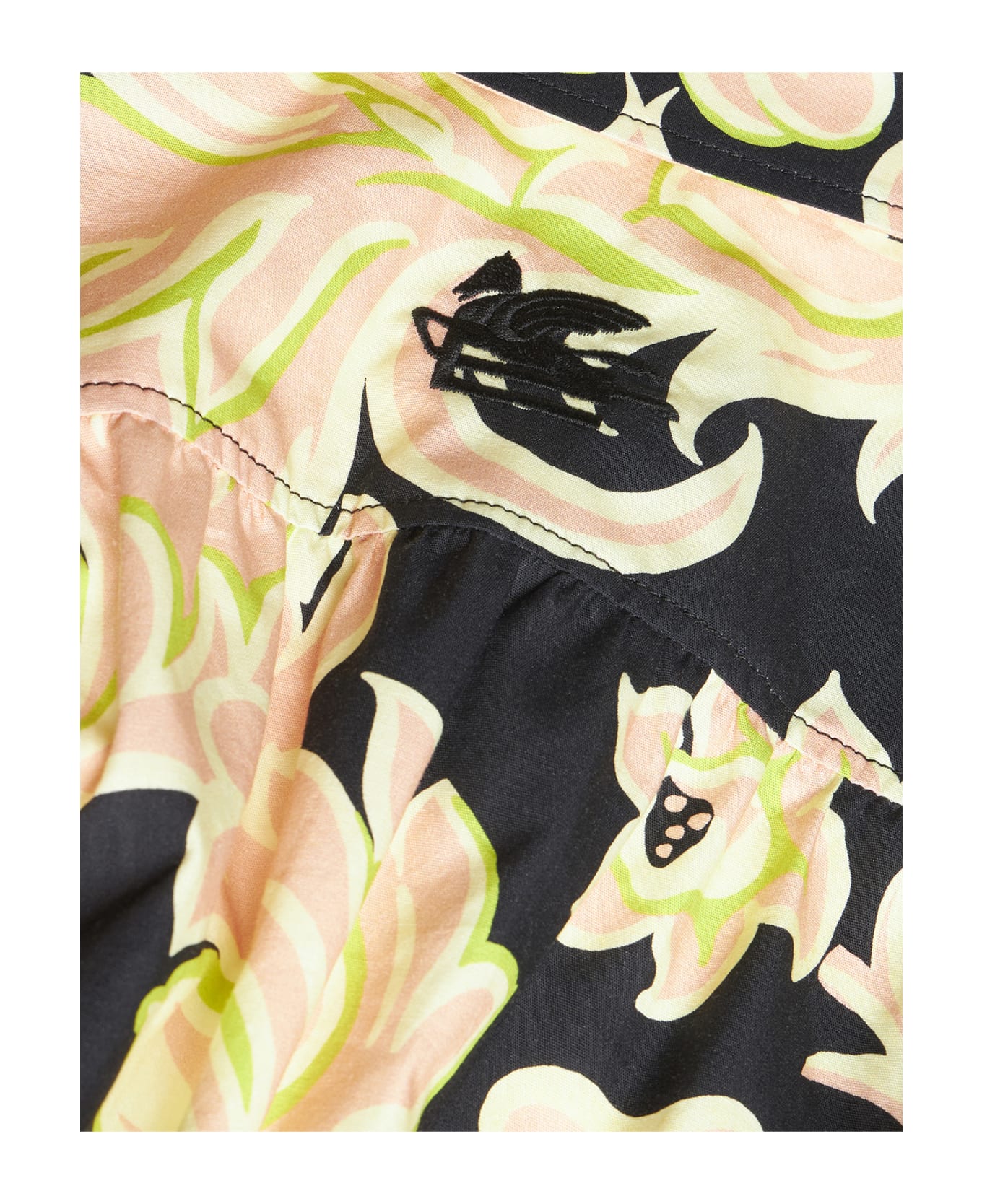 Etro Black Printed Cotton Shirt - Nero/multicolour