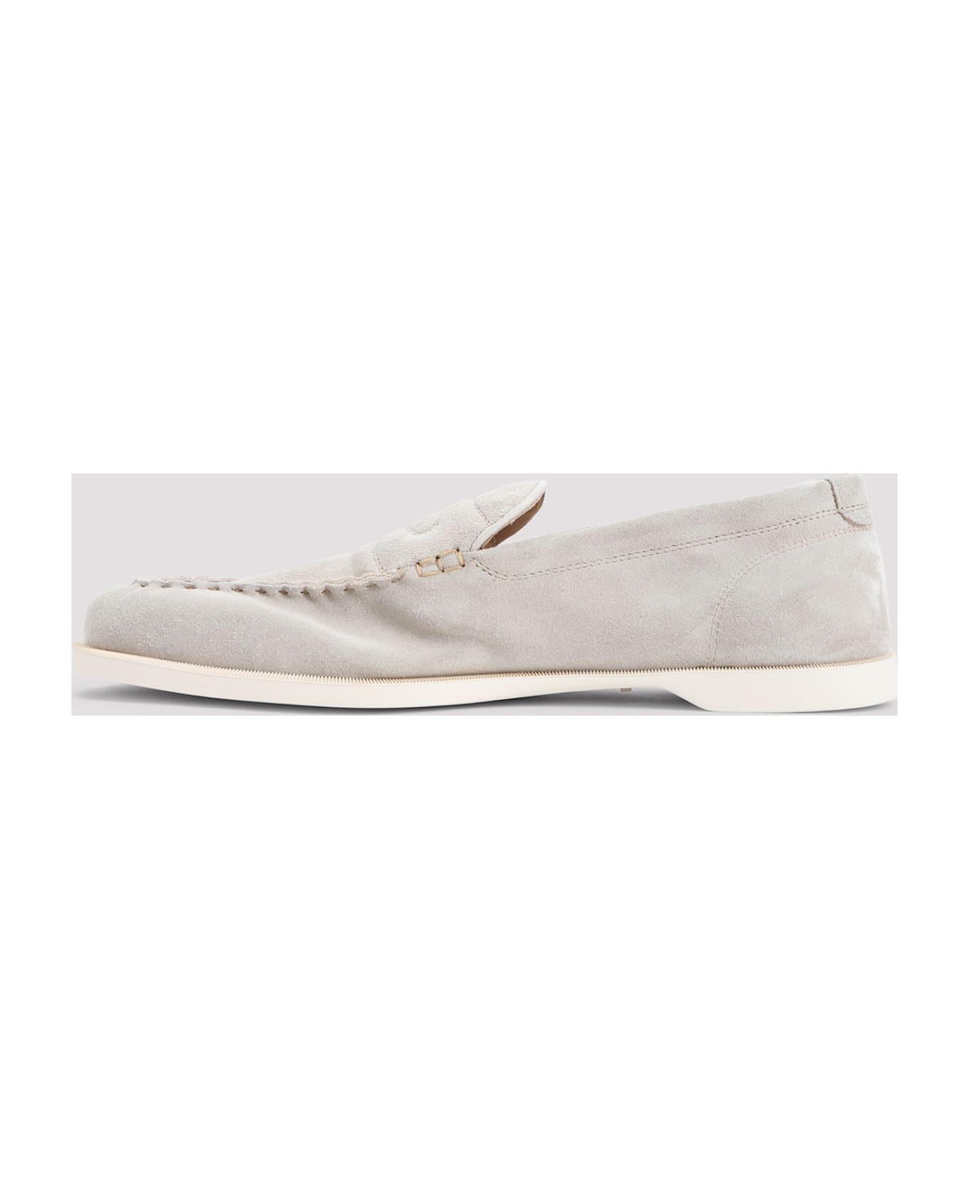 John Lobb Pace Suede Oval Flexi Loafers - J Sand