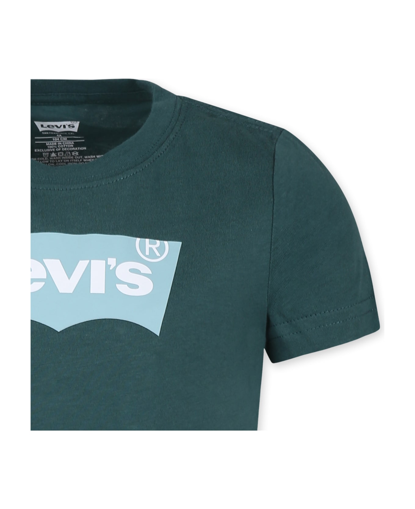 Levi's Green T-shirt For Boy With Logo - Green