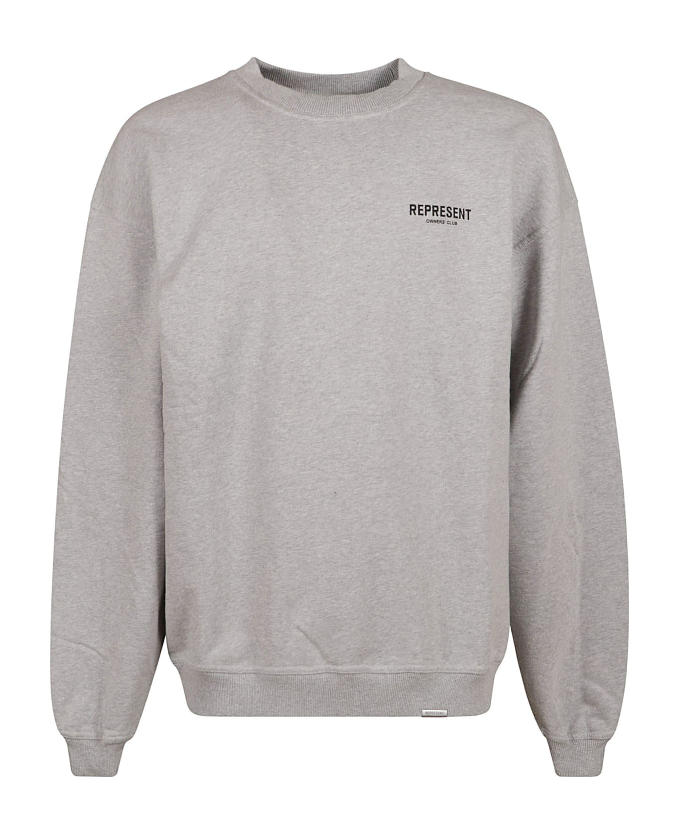 REPRESENT Logo Back Sweatshirt - Ash Grey/Black フリース