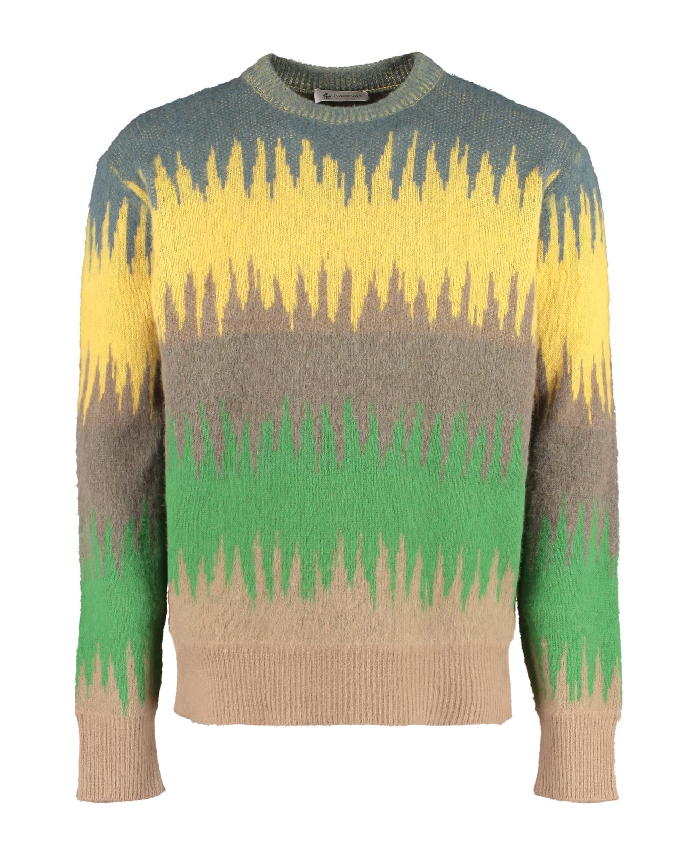 Piacenza Cashmere Crew-neck Wool Sweater - Multicolor
