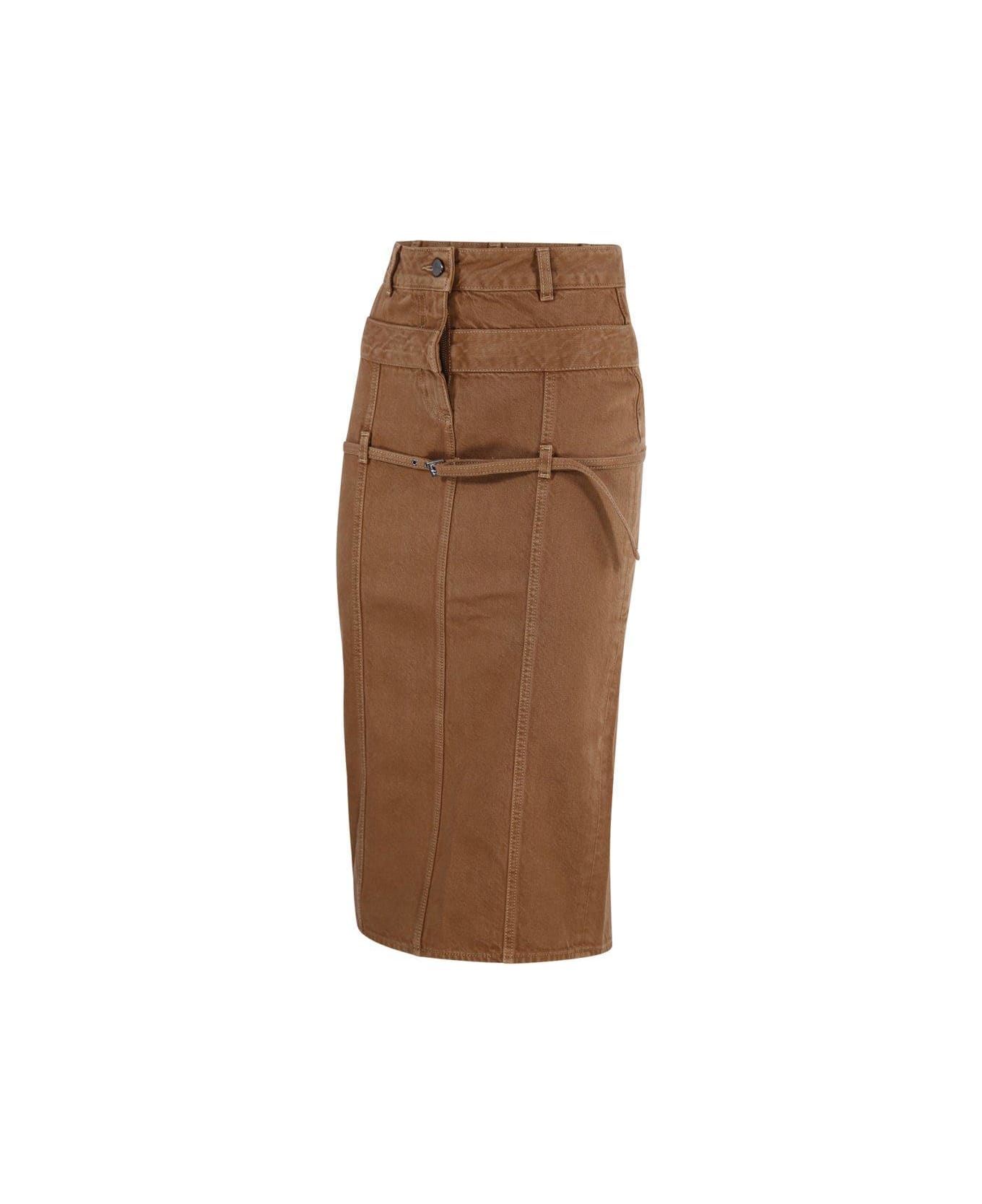 Jacquemus Denim Back-slit Skirt - A Camel Beige スカート