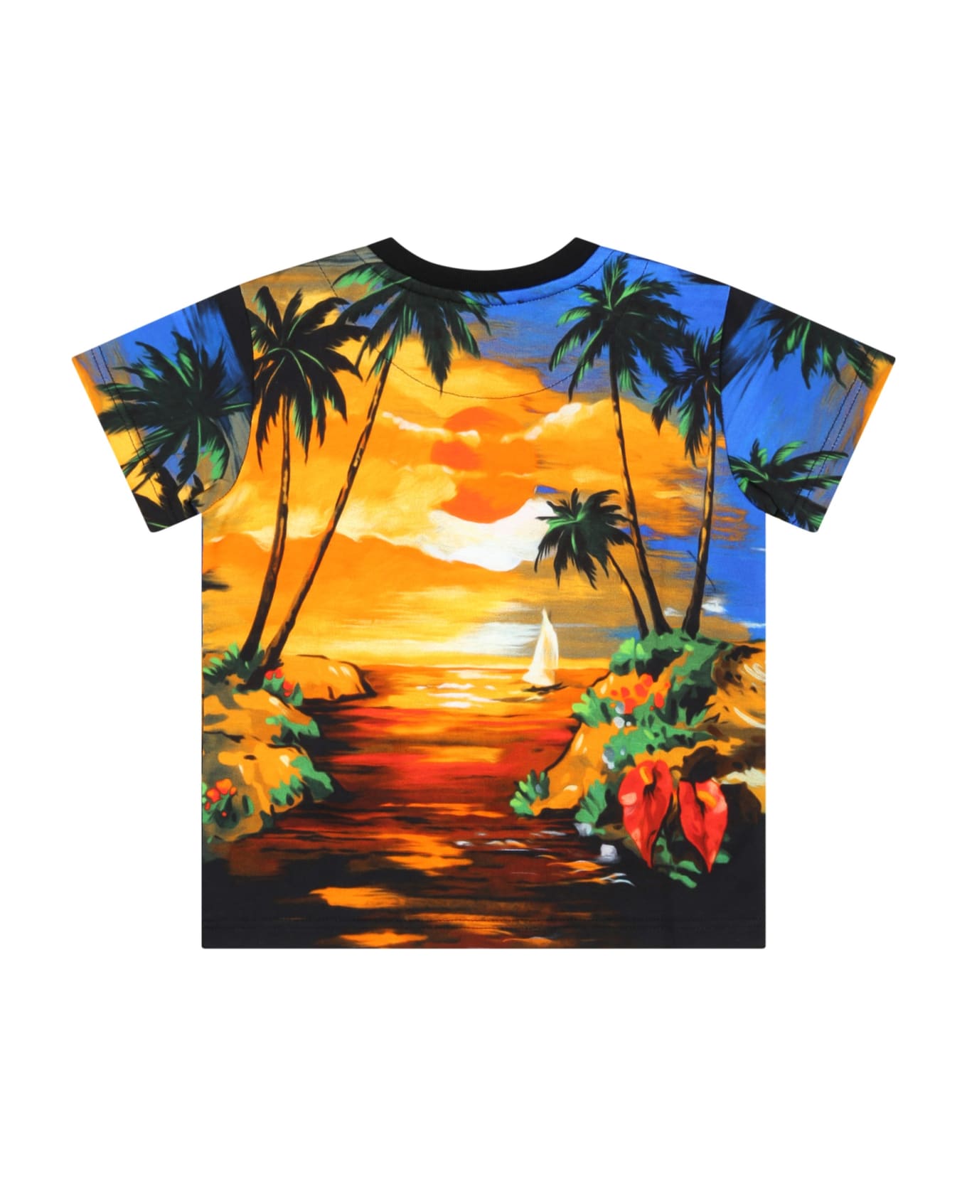 Dolce & Gabbana Multicolor T-shirt For Baby Boy With Sunset - Multicolor Tシャツ＆ポロシャツ
