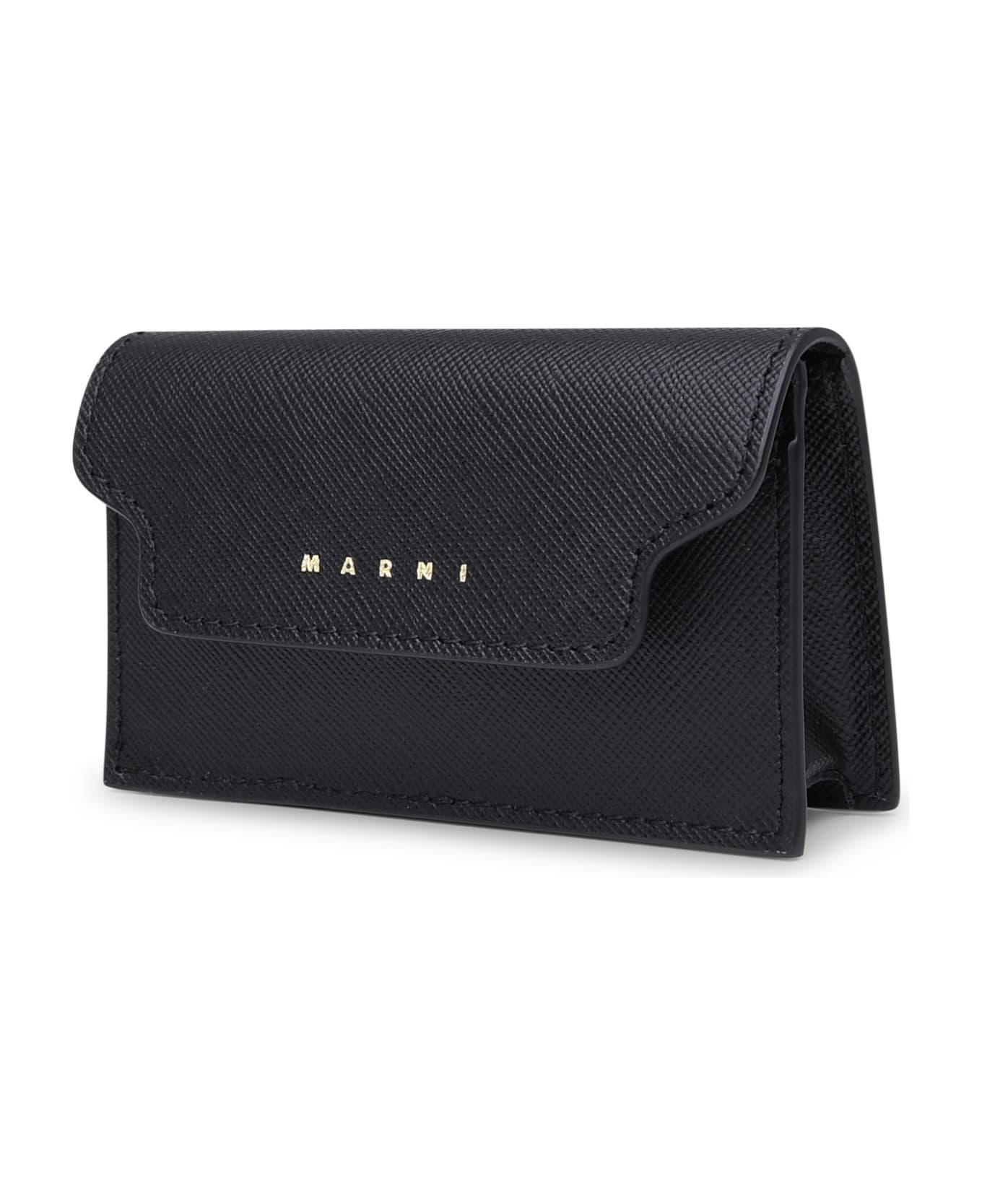 Marni Black Leather Cardholder - BLACK