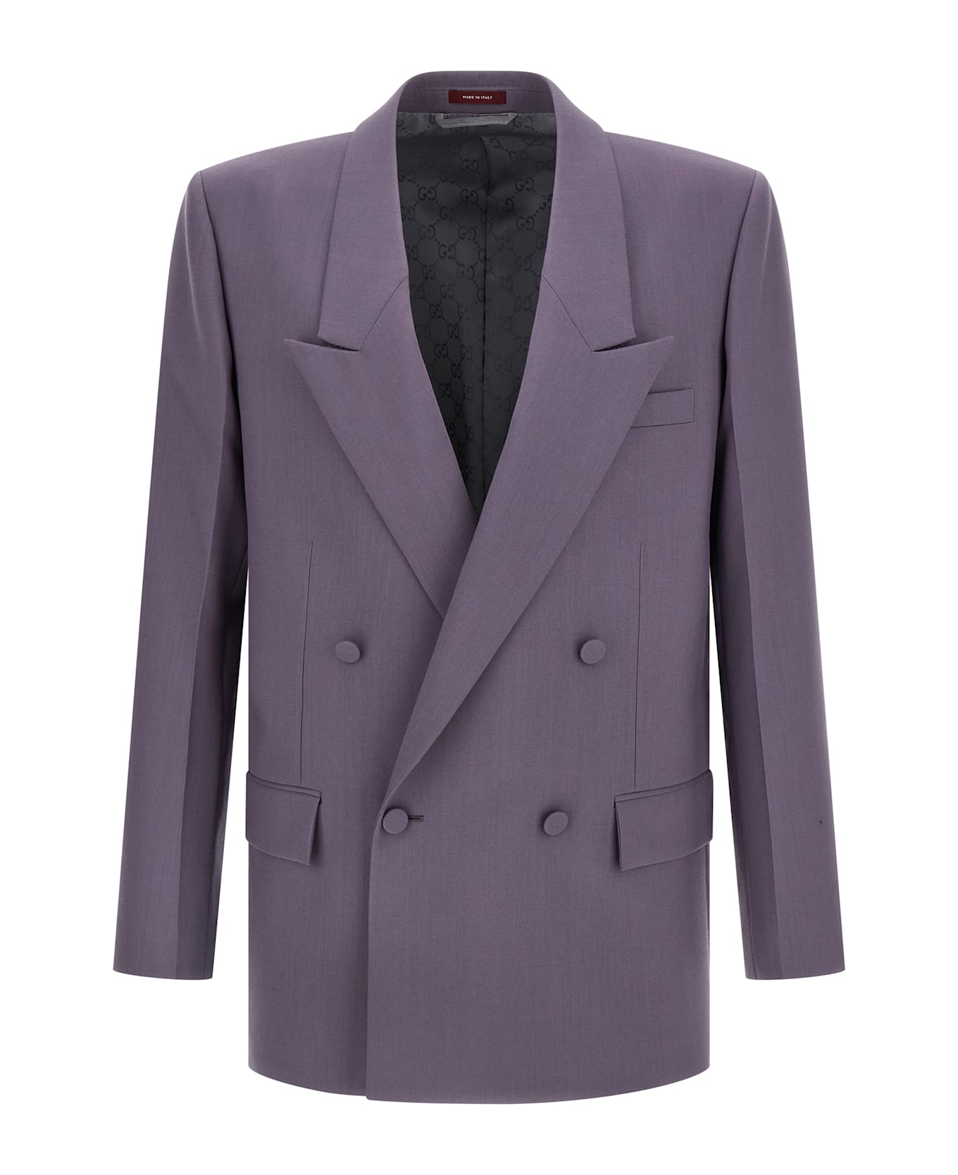 Gucci Double-breasted Wool Blazer - Purple ブレザー