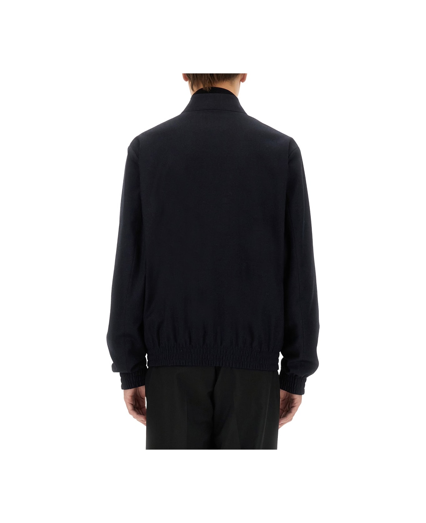 Zegna Wool Bomber. - BLACK