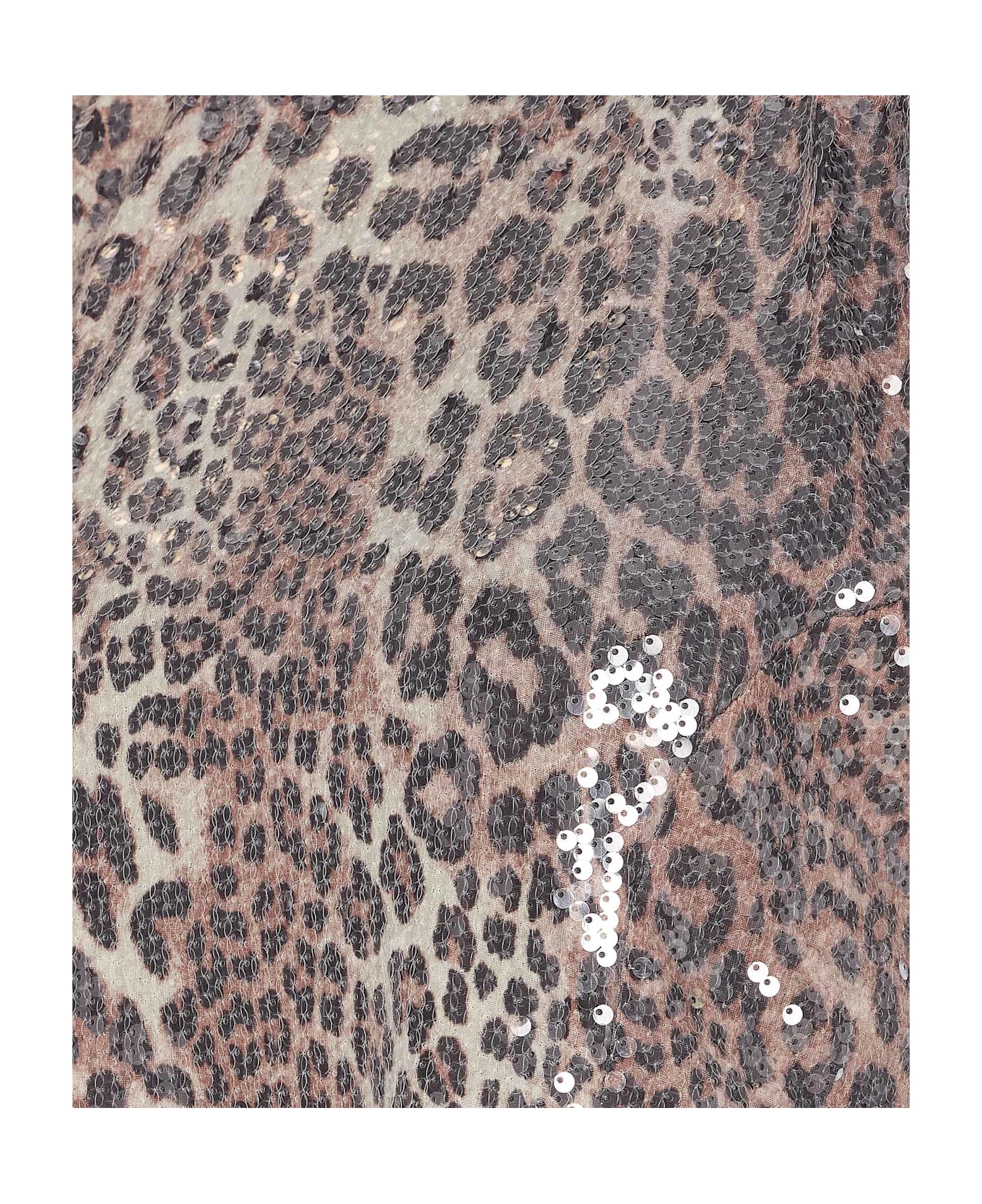Ganni Printed Leopard Sequins T-shirt - MultiColour