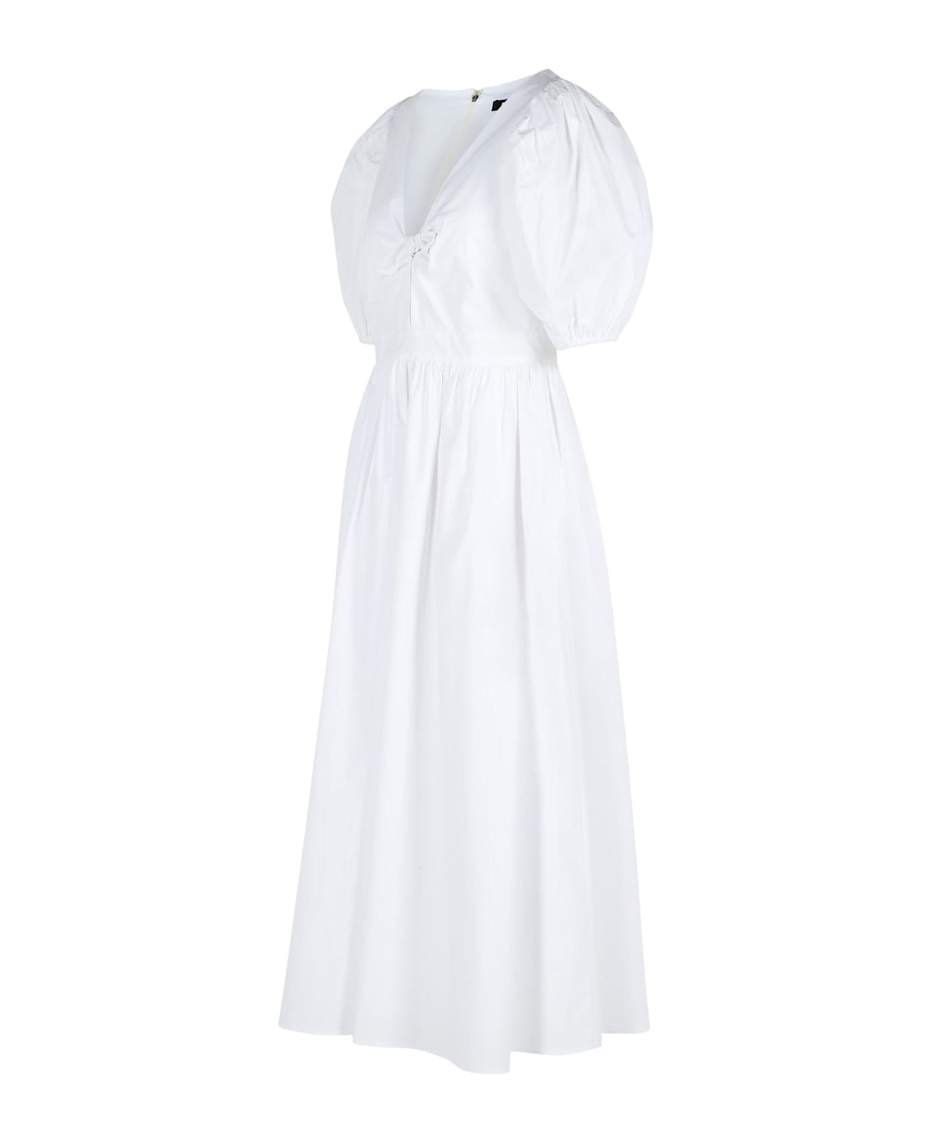 Rotate by Birger Christensen Puff Sleeve Midi Dress - White